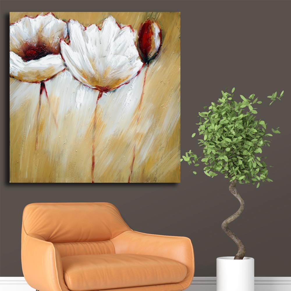 Wall26 Canvas Wall Art - Beautiful Flower Pictures for Home Decor, Bedroom & Living Room Paintings, 12x12 Inches Framed Prints - Perfect for Modern Interior Design and Gift Ideas