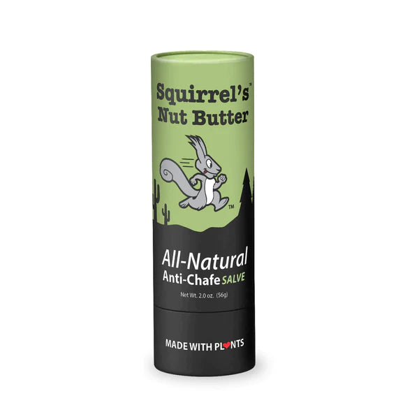 Squirrel's Nut Butter Anti-Chafe Blend - 2oz Natural & Compostable Tube for Runners, Cyclists & Outdoor Activities - Prevents Chafing & Skin Irritation