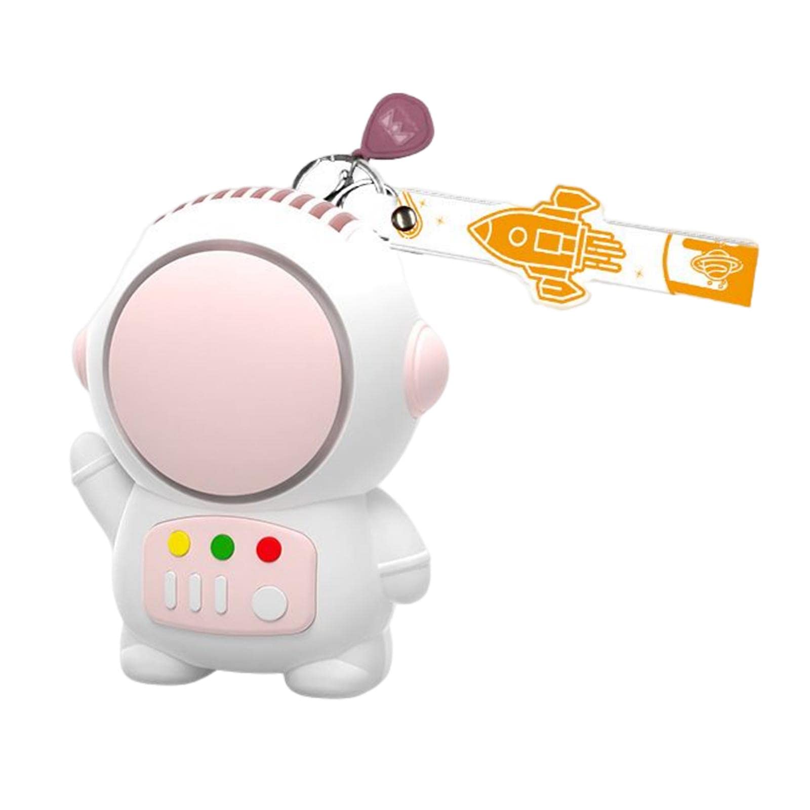 Balikha Astronaut Mini USB Small Fan - Portable Handheld Bladeless Fan with Spaceman Design, Pink - Perfect for Office, Travel & Outdoor Use