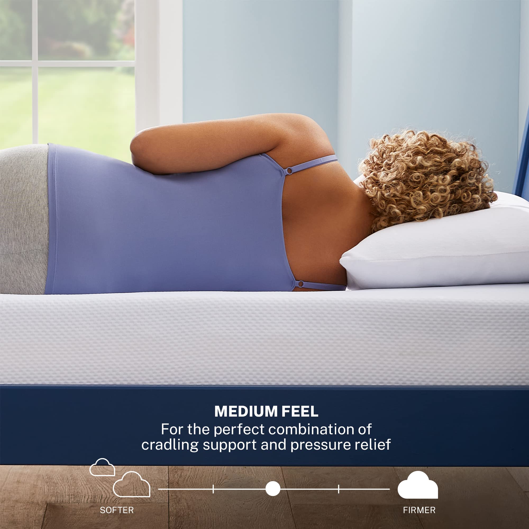 Sleep Innovations Marley 8 Inch Cooling Gel Memory Foam Mattress - Queen Size Medium Firm Support | Bed in a Box for Pressure Relief & Temperature Regulation | Perfect for Hot Sleepers & Back Pain Relief