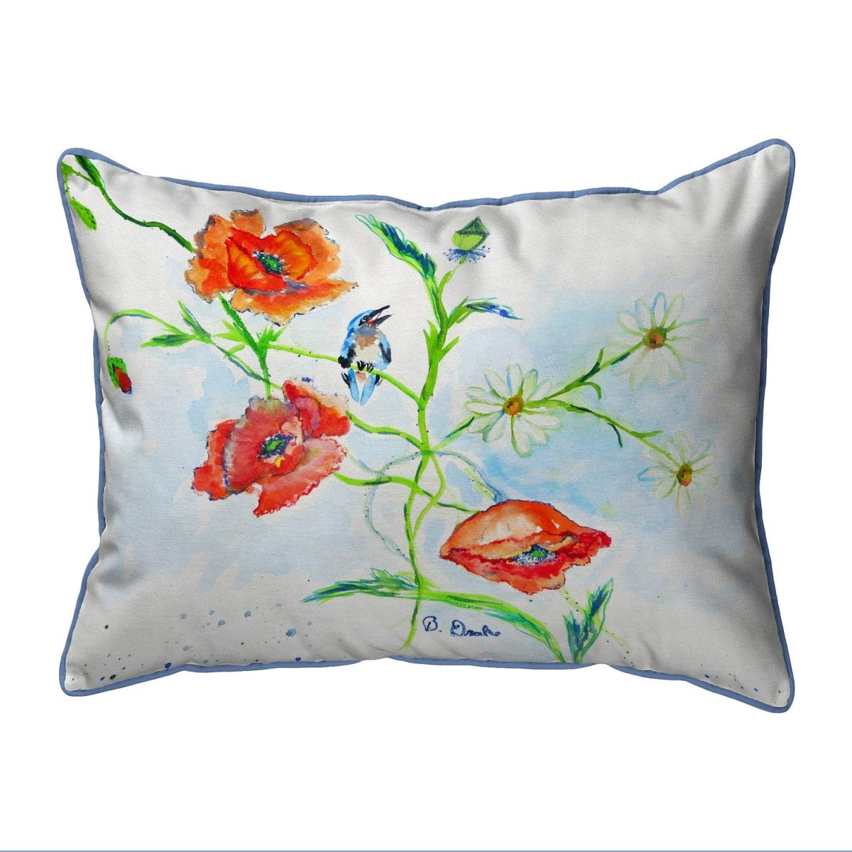Betsy Drake SN1051 Decorative Throw Pillow 11x14 Inches - Multi-Color Soft Cushion for Sofa, Bed, Living Room & Home Decor