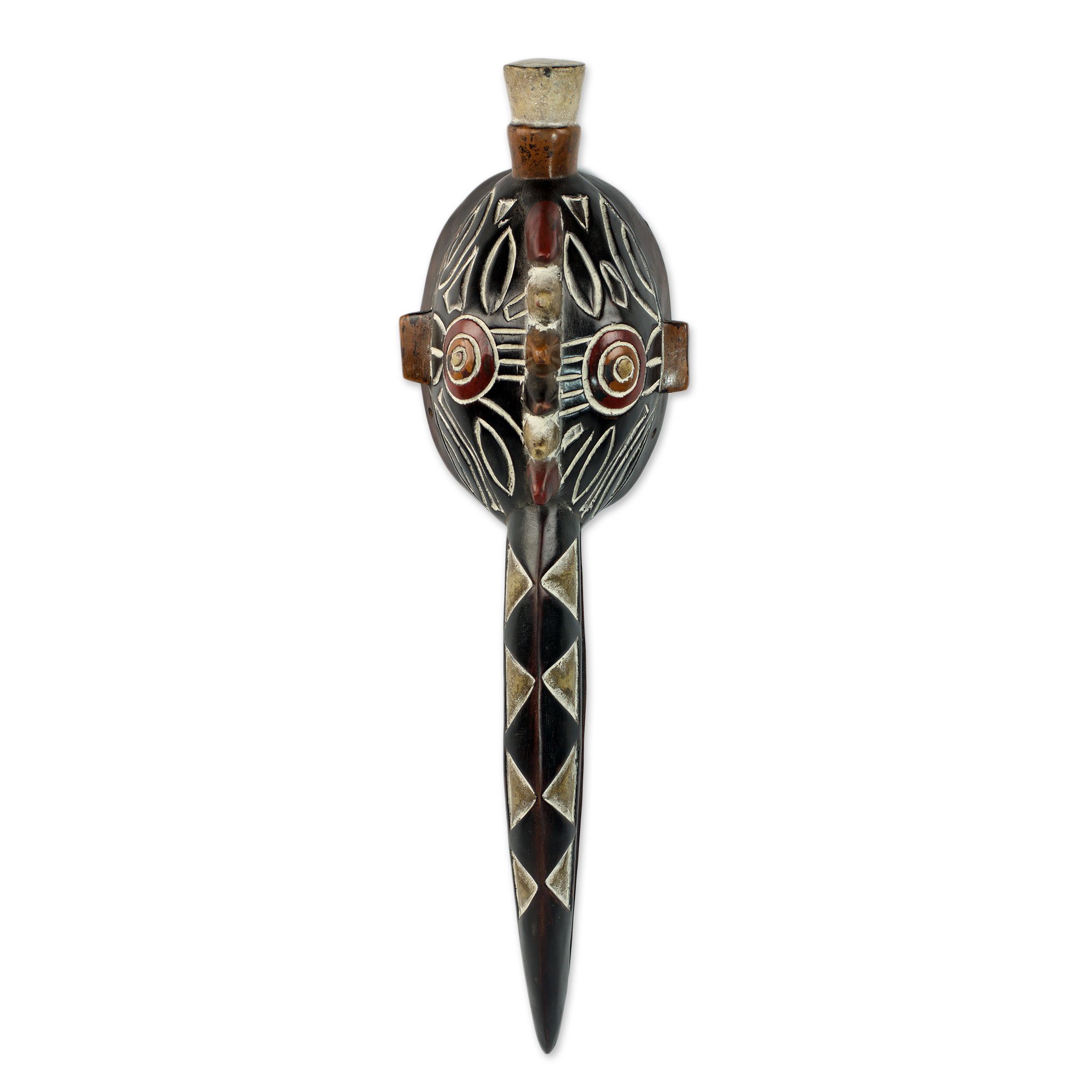 Authentic NOVICA Kalaho African Wood Mask - Handcrafted Tribal Wall Art Decor for Home, Office & Cultural Displays