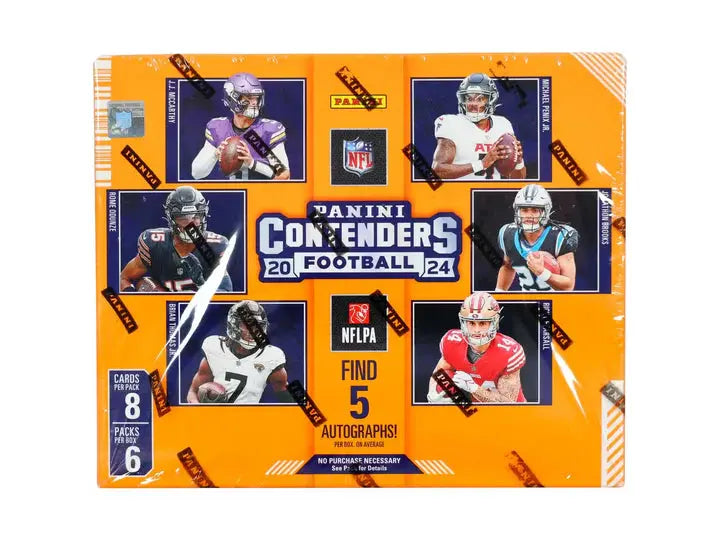 2024 Panini Contenders Football Hobby Box - NFL Trading Cards Collection for Collectors & Investors - Perfect for Sports Memorabilia Enthusiasts & Fantasy Football Fans