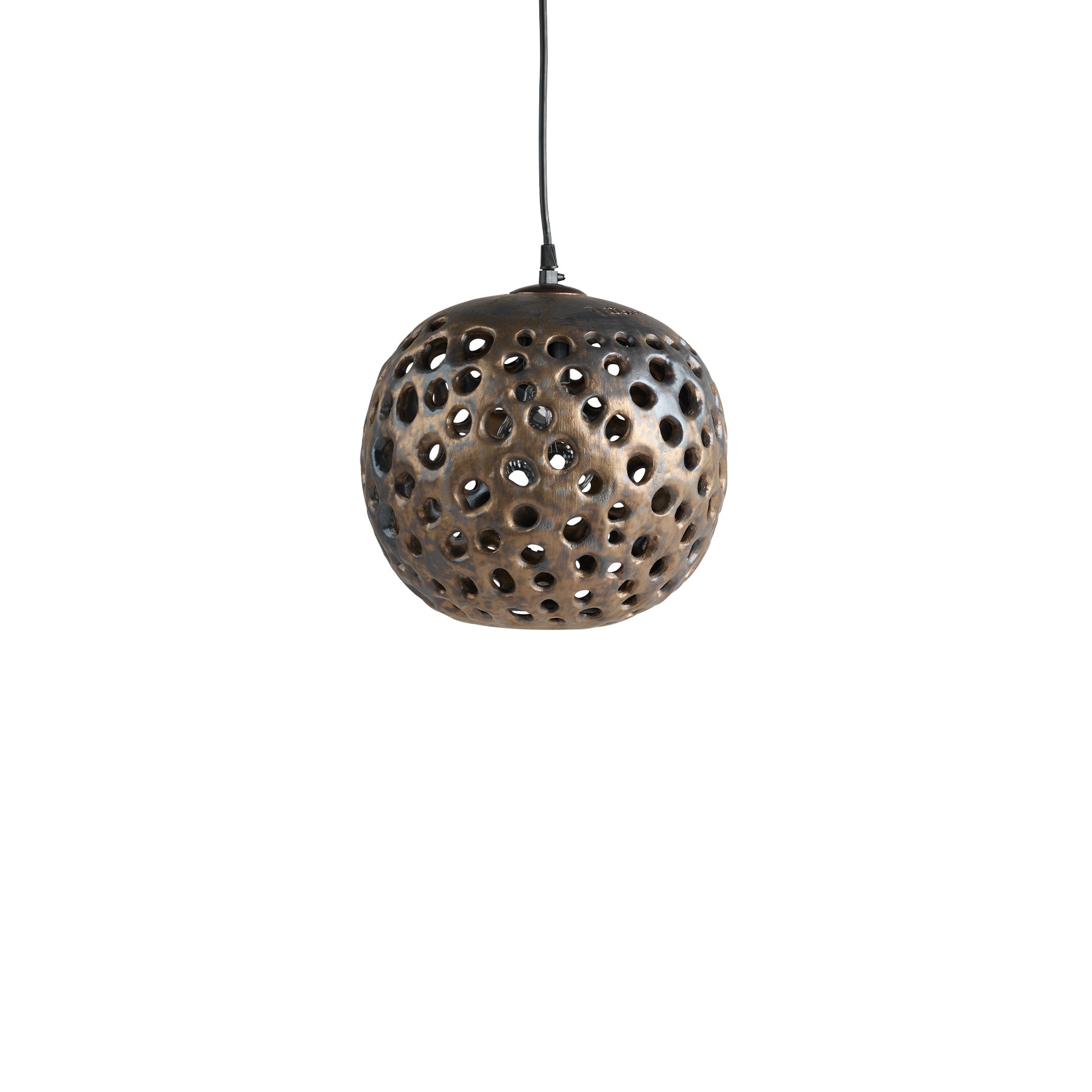10 Pack Bronze Ceramic Hanging Lanterns - Outdoor Garden Patio String Lights for Backyard Decor, Wedding & Party Lighting