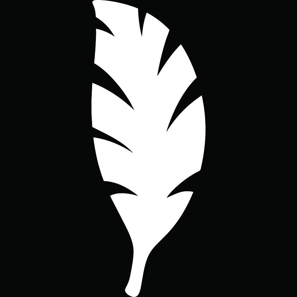 Premium Waterproof Vinyl Decal Stickers - Palm Leaf Silhouette (White, Set of 2) for Laptop, Phone, Helmet, Car Window, Bumper, Mug, Cup, Door & Wall Decoration - Perfect for Home, Office, Dorm & Gift Giving