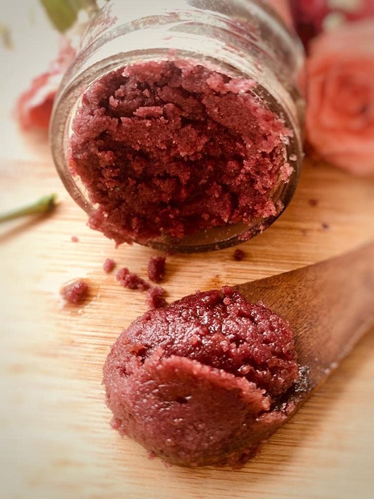 Organic COCO ROSE Body Scrub - Handmade Exfoliating & Cleansing Polish for Glowing, Smooth & Soft Skin - Paraben & SLS Free - 100g - Perfect for Spa Day, Dry Skin Care & Self-Care Routine