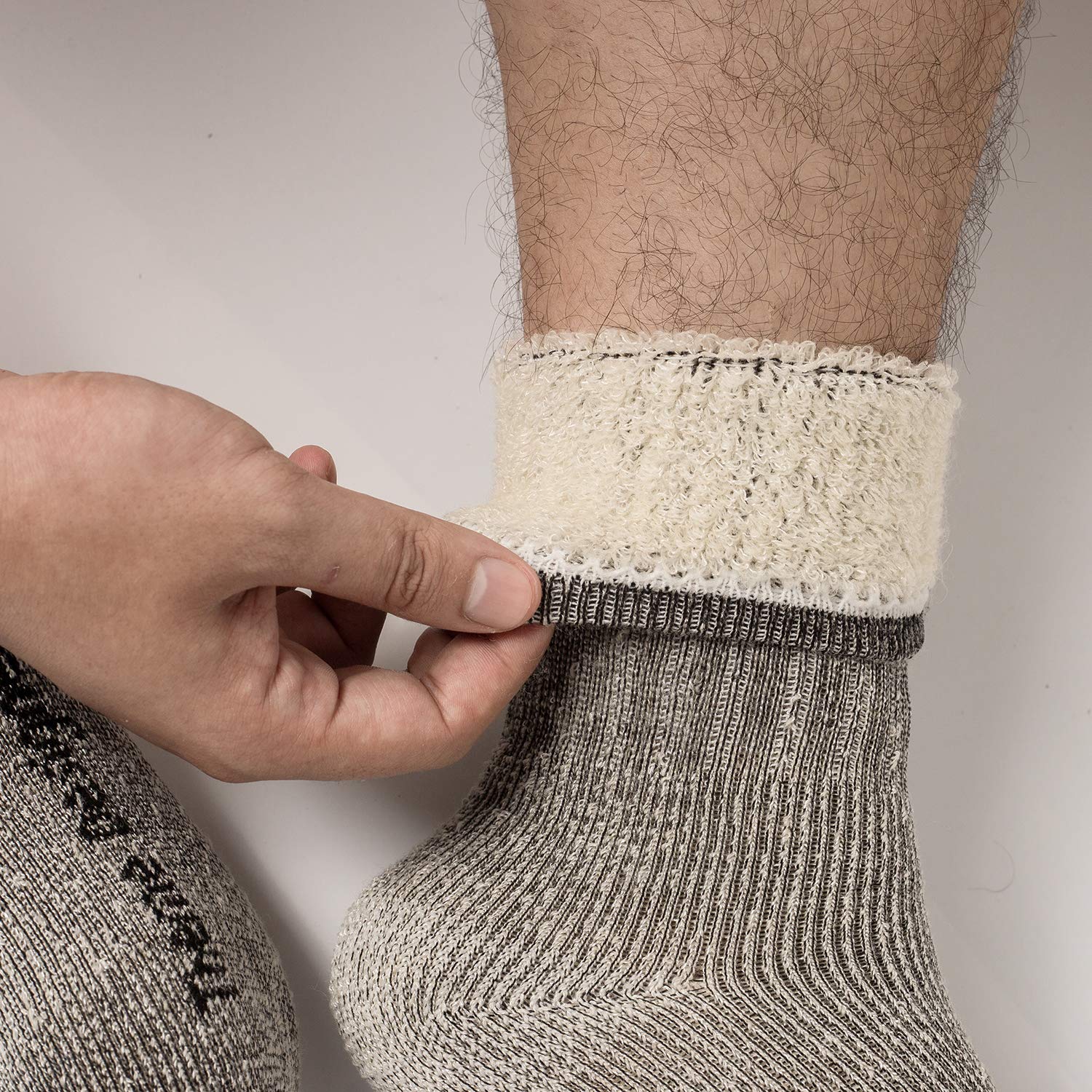 Premium Merino Wool Hiking Socks - 3 Pairs Cushioned Outdoor Socks for Men & Women - Moisture Wicking & Temperature Regulating for Hiking, Camping & Winter Activities