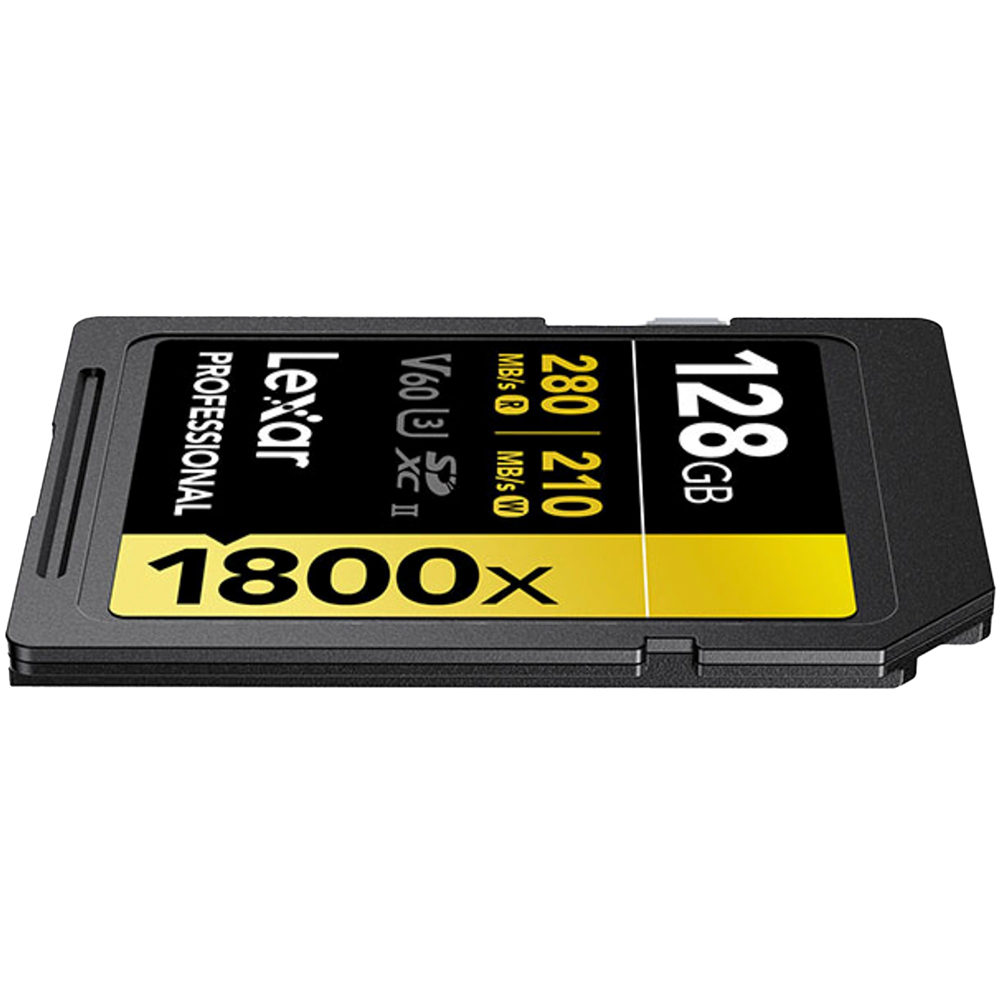 Lexar Professional 1800x 128GB SDXC UHS-II U3 Gold Memory Card (2 Pack) - High-Speed Performance for DSLR Cameras, 4K Video Recording & Professional Photography