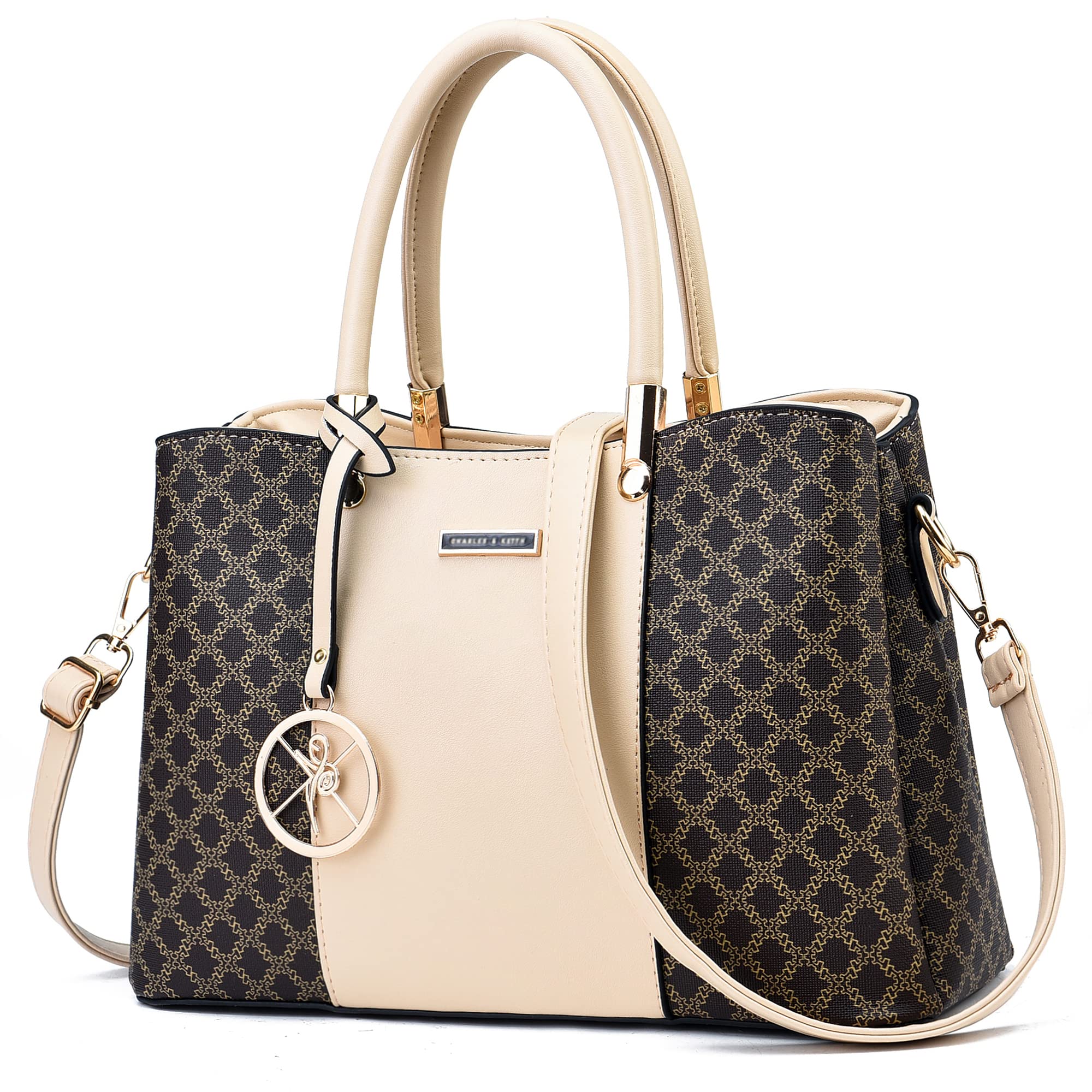 Women's Top Handle Satchel Shoulder Bag - Fashion Tote & Messenger Purse for Work & Travel