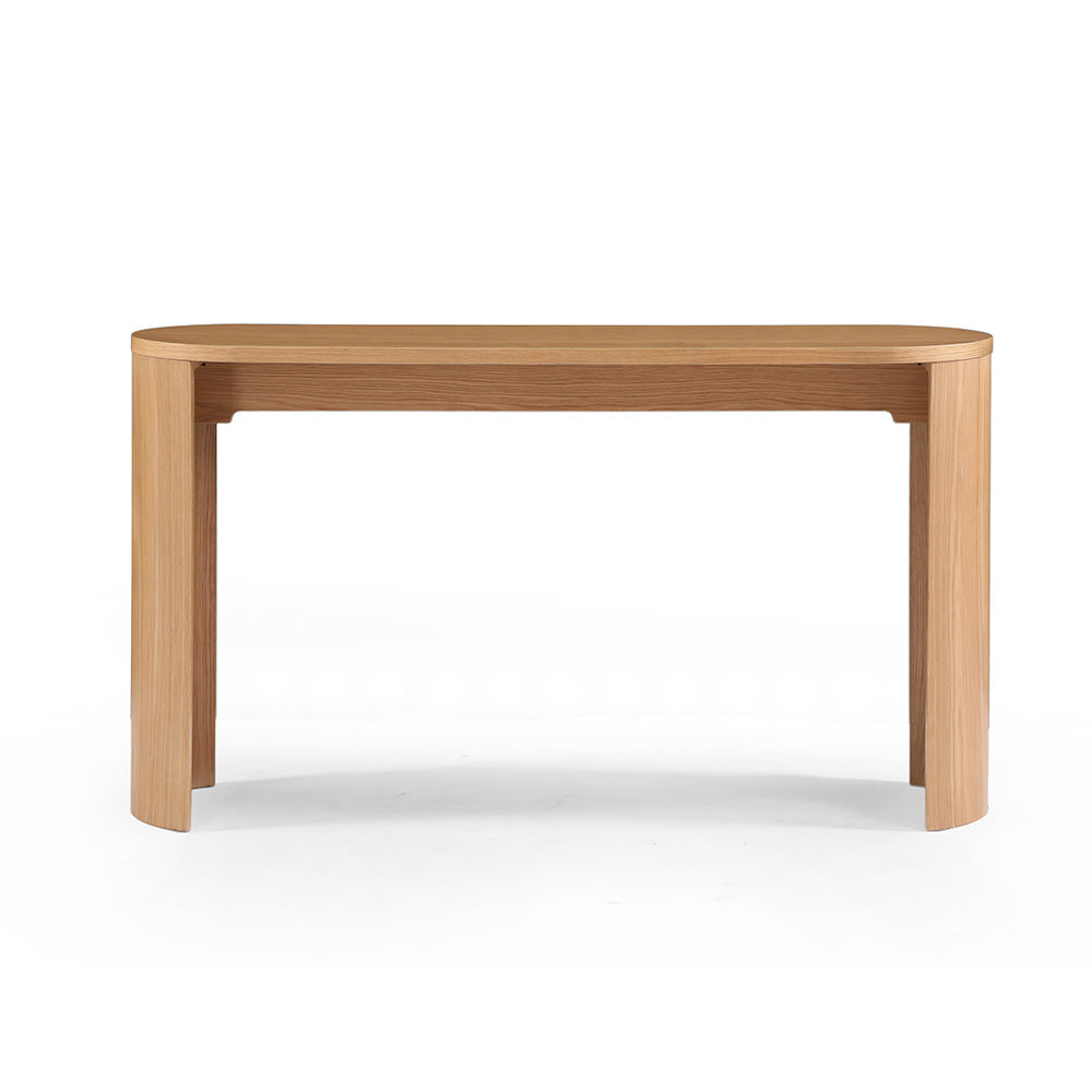 ZANA 140cm Natural Oak Wood Console Table - Entryway Hallway Sofa Table for Home Decor & Storage