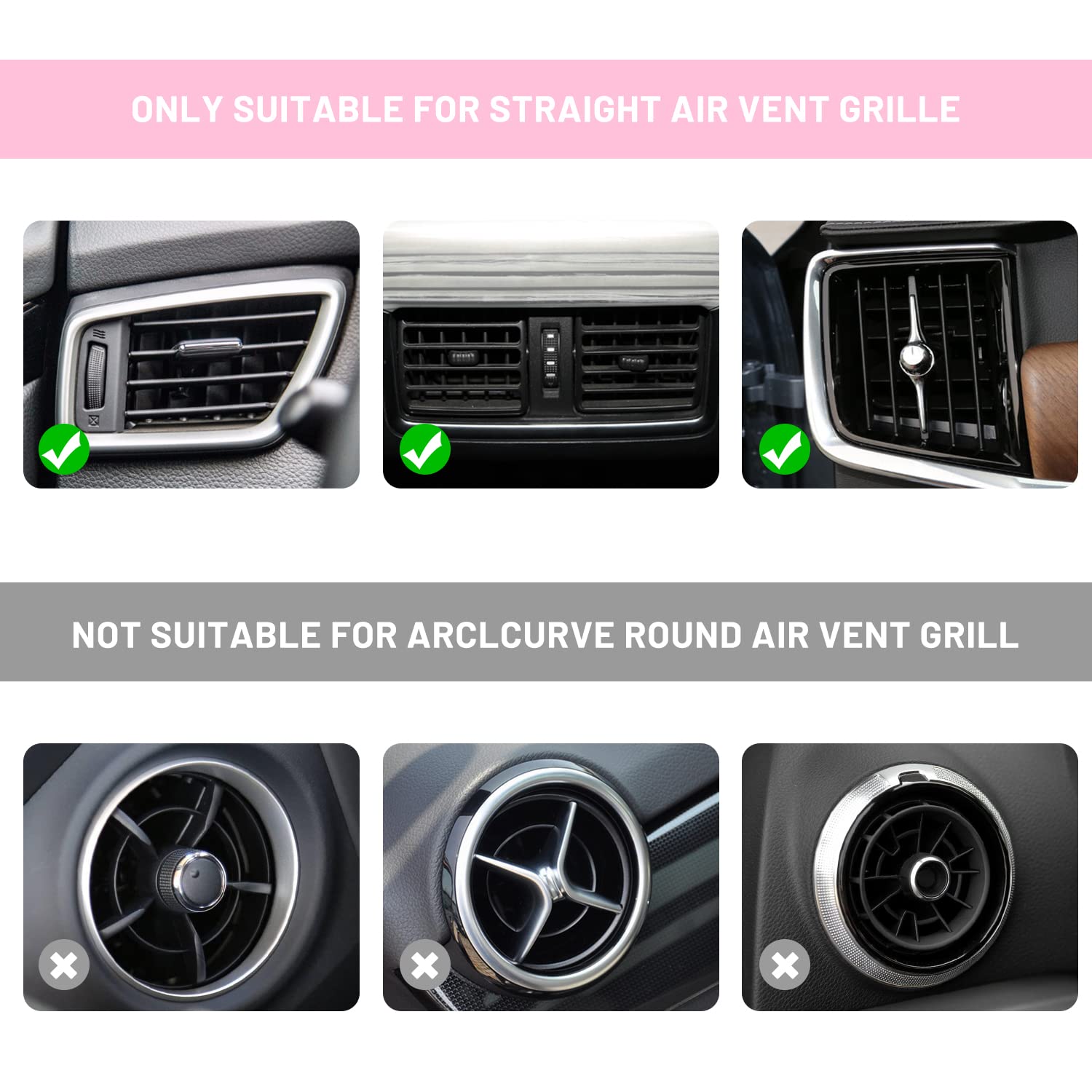 10PCS Rhinestone Bling Car Vent Outlet Trim - Sparkling Air Conditioner Vent Cover Decor, Pink Car Interior Accessories for Women | Perfect for Sedan, SUV & Luxury Car Styling