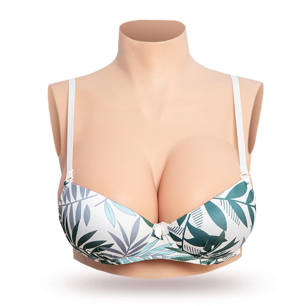 Premium Silicone Breastplate for Transgender & Crossdressers - Natural Look C/D/E/G Cup Drag Queen Chest Plate - Perfect for Cosplay, Drag Shows, and Gender Affirmation