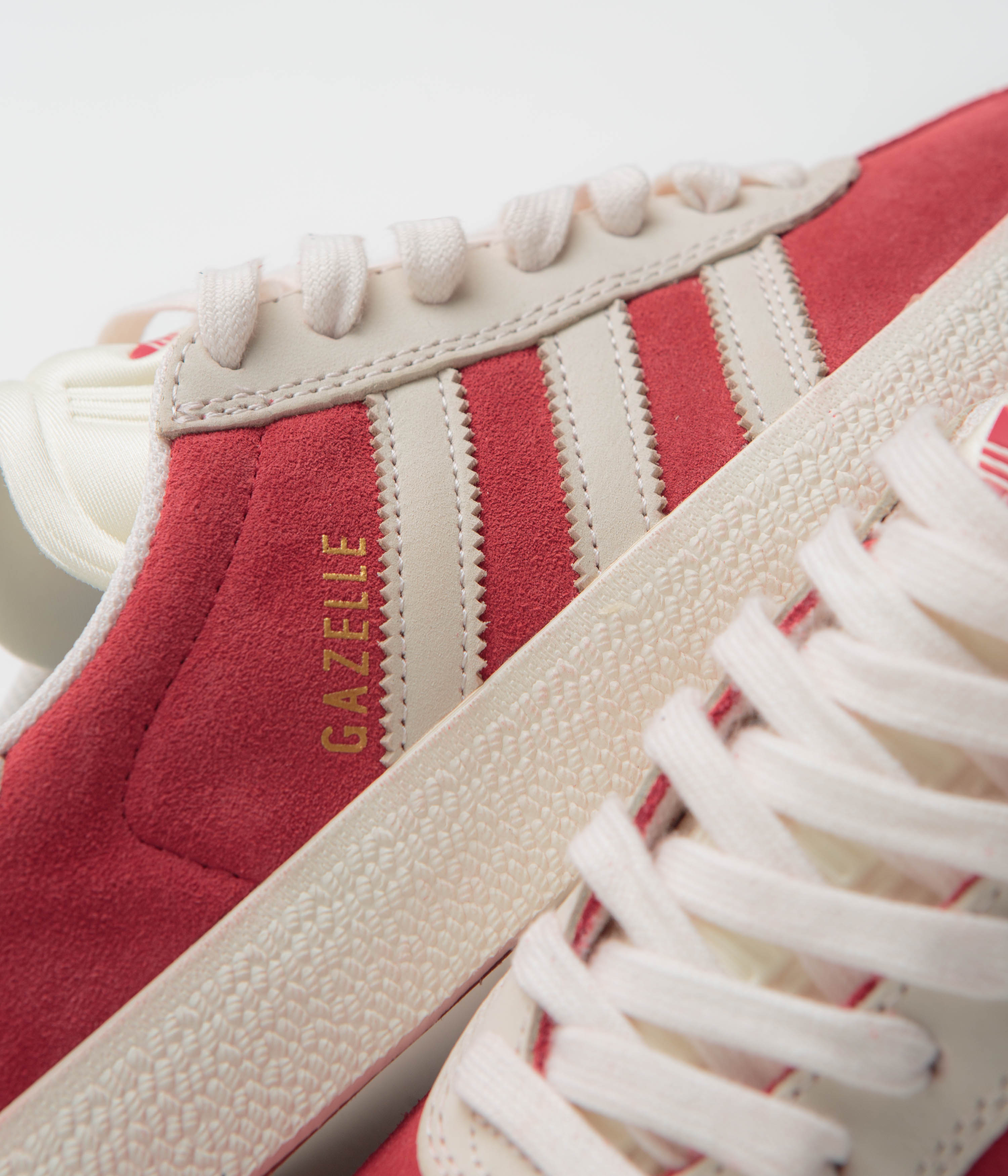 Adidas Gazelle ADV Sneakers for Men & Women - Better Scarlet/Chalk White/Gold Metallic - Retro Running Shoes for Casual Wear, Gym & Street Fashion