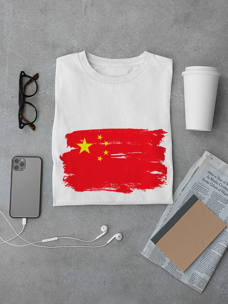 Smartprints Grunge China Flag Watercolor T-Shirt for Men - Patriotic Graphic Tee for Casual Wear, Street Style & Festival Outfits