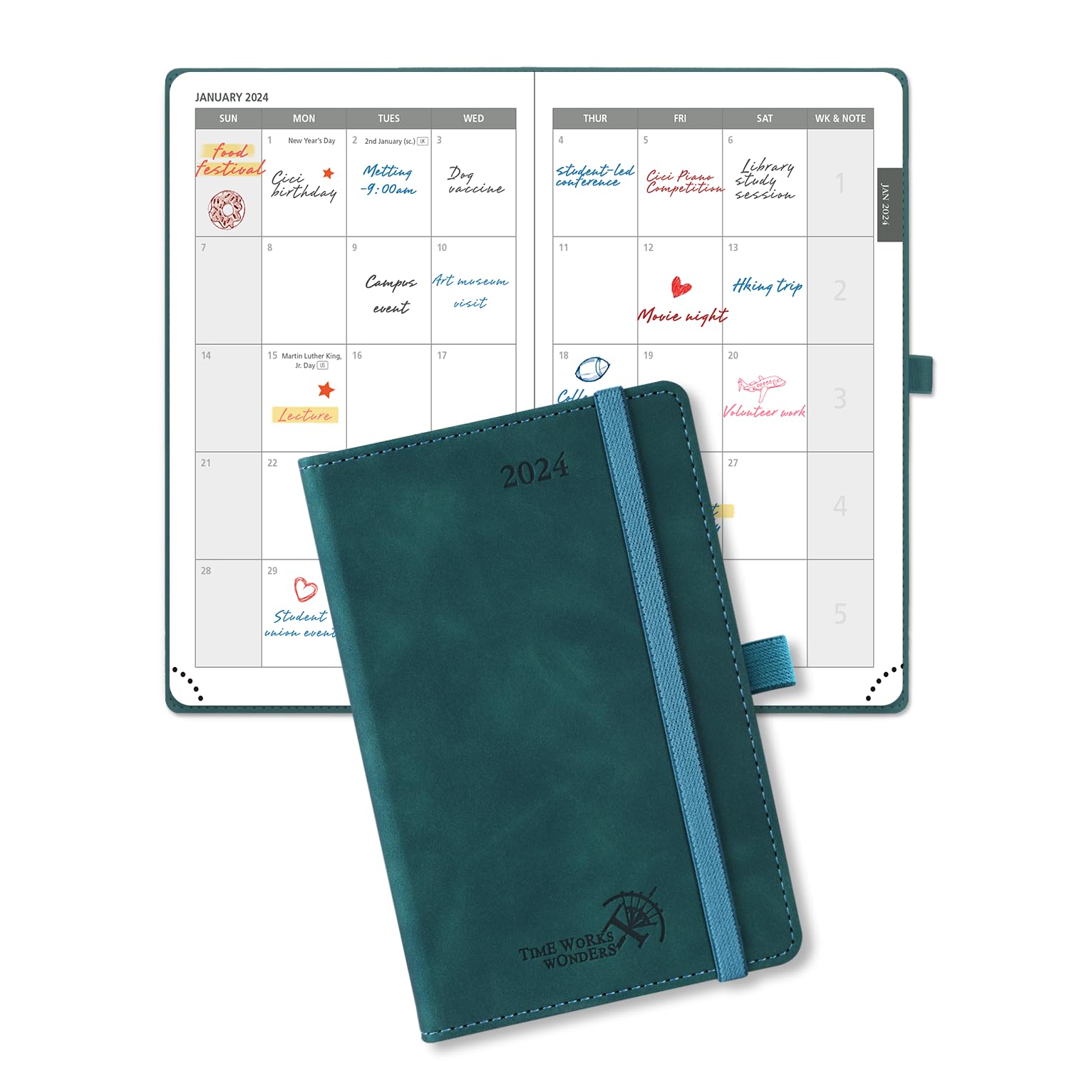 POPRUN 2024-2025 Monthly Planner - 2 Year Pocket Calendar with Hard Cover (January 2024 to December 2025) | 4