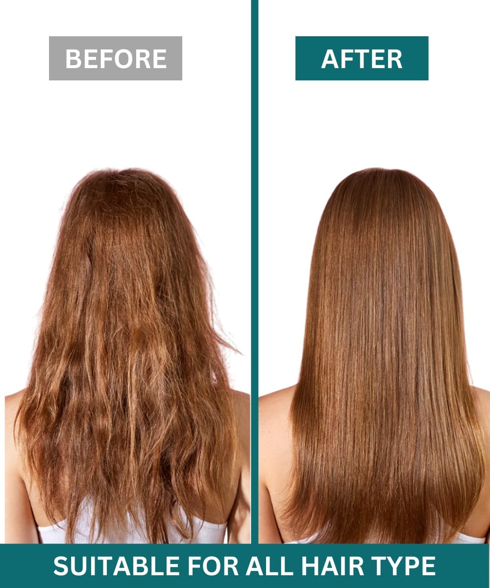 GLAMCOS Hair Serum for Women & Men - Frizz Control, Smooth & Shiny Hair Treatment with Argan Oil & Vitamin E - 100ml - Perfect for Daily Styling, Heat Protection & Damaged Hair Repair
