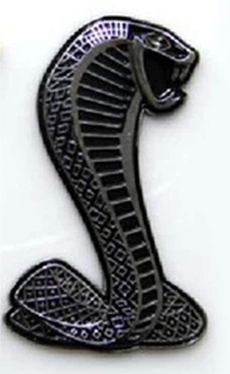 JUZZQ 2-Piece 3D Metal Cobra Snake Car Logo Decals - Personalized Auto Accessories for Car Hood, Trunk & Windows - Durable Vinyl Stickers for Vehicle Customization (Color: Black) - Perfect for Car Enthusiasts & Sports Car Decoration