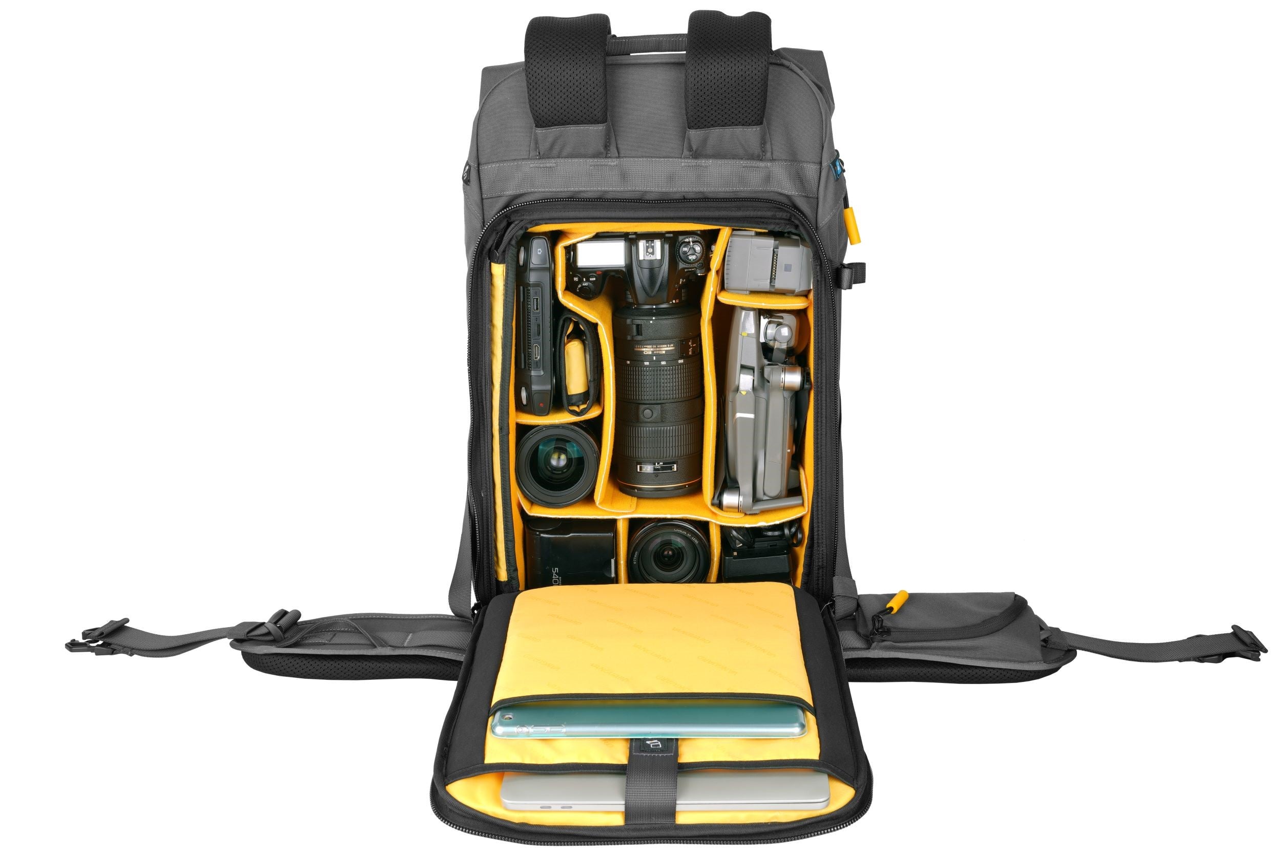 VEO Active 53 Khaki Green Camera Backpack with USB Charger Port - Waterproof DSLR Bag for Travel & Outdoor Photography (Hiking, Camping, Safari)