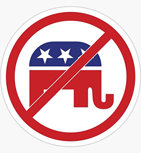 No Republicans Vote Democrat - Political Sticker for Cars, Trucks, Laptops & Walls | Waterproof Vinyl Decal for Bumper, Window, Phone Case | Show Your Political Pride at Rallies, Campuses & Online