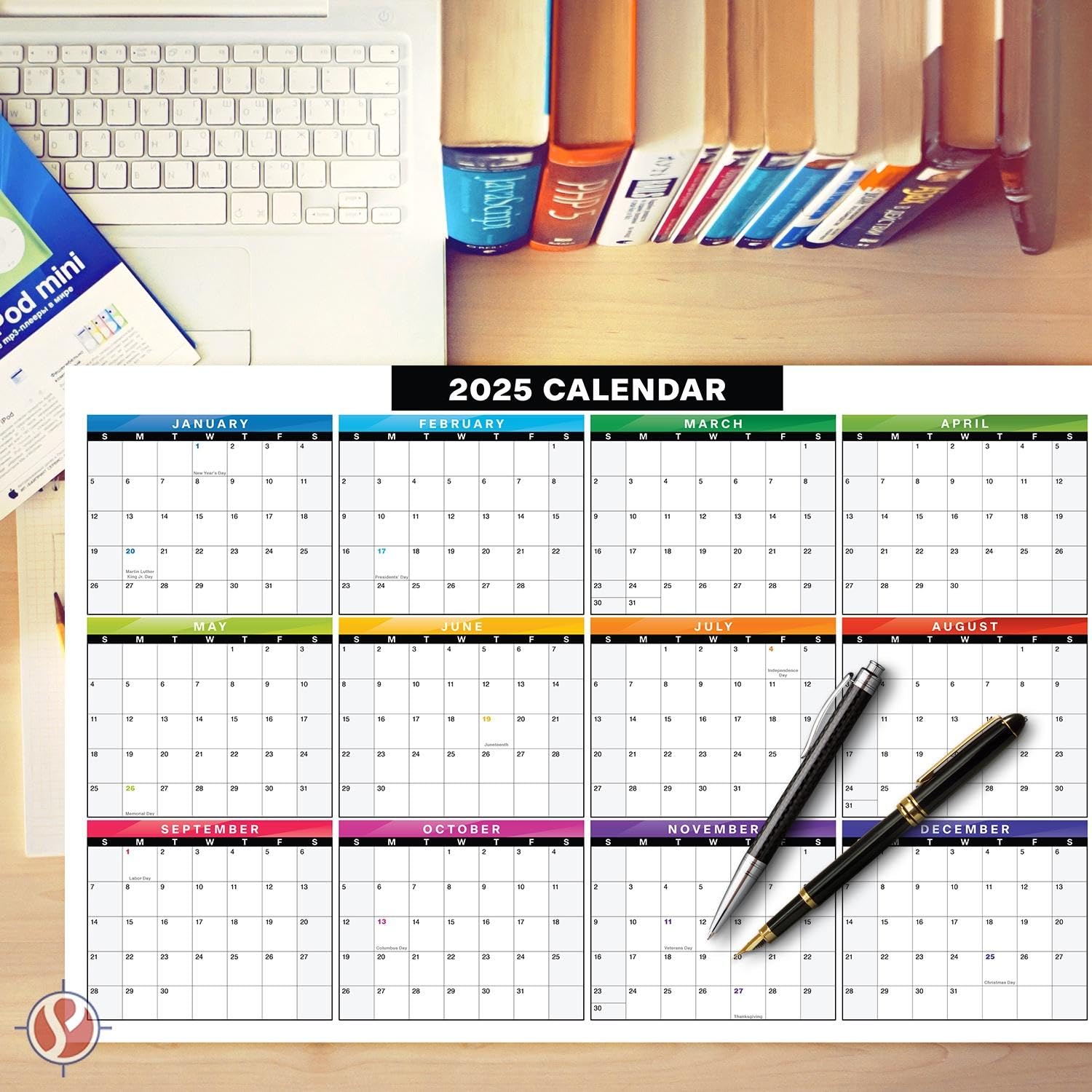 2025 Full Desk Calendar - 11 x 17