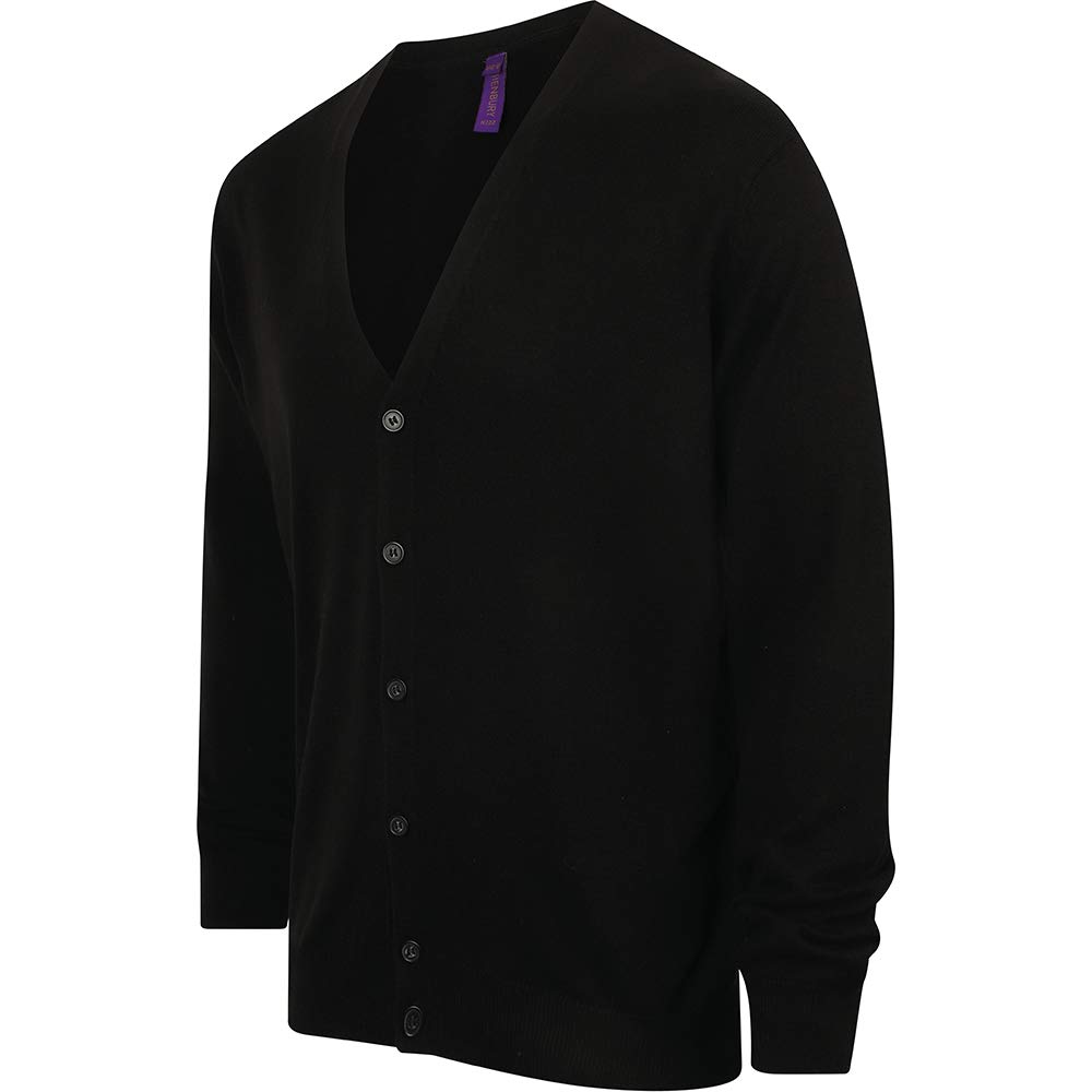 Men's Slim Fit V-Neck Button-Up Fine Knit Cardigan Sweater - Lightweight Layering for Office & Casual Wear