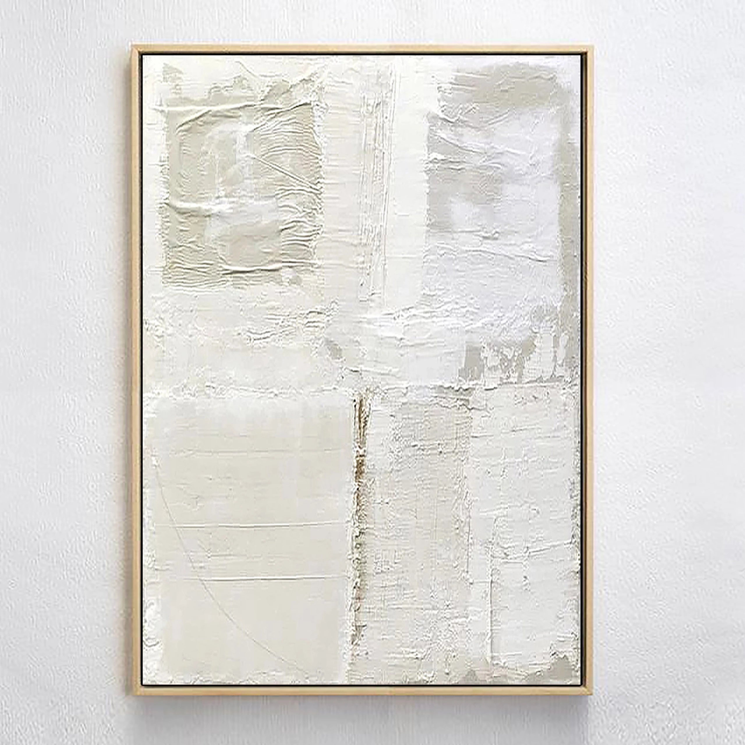 Minimalist Textured Painting Canvas Wall Art - Modern Abstract Vertical Decor for Living Room, Bedroom & Office | #MM021