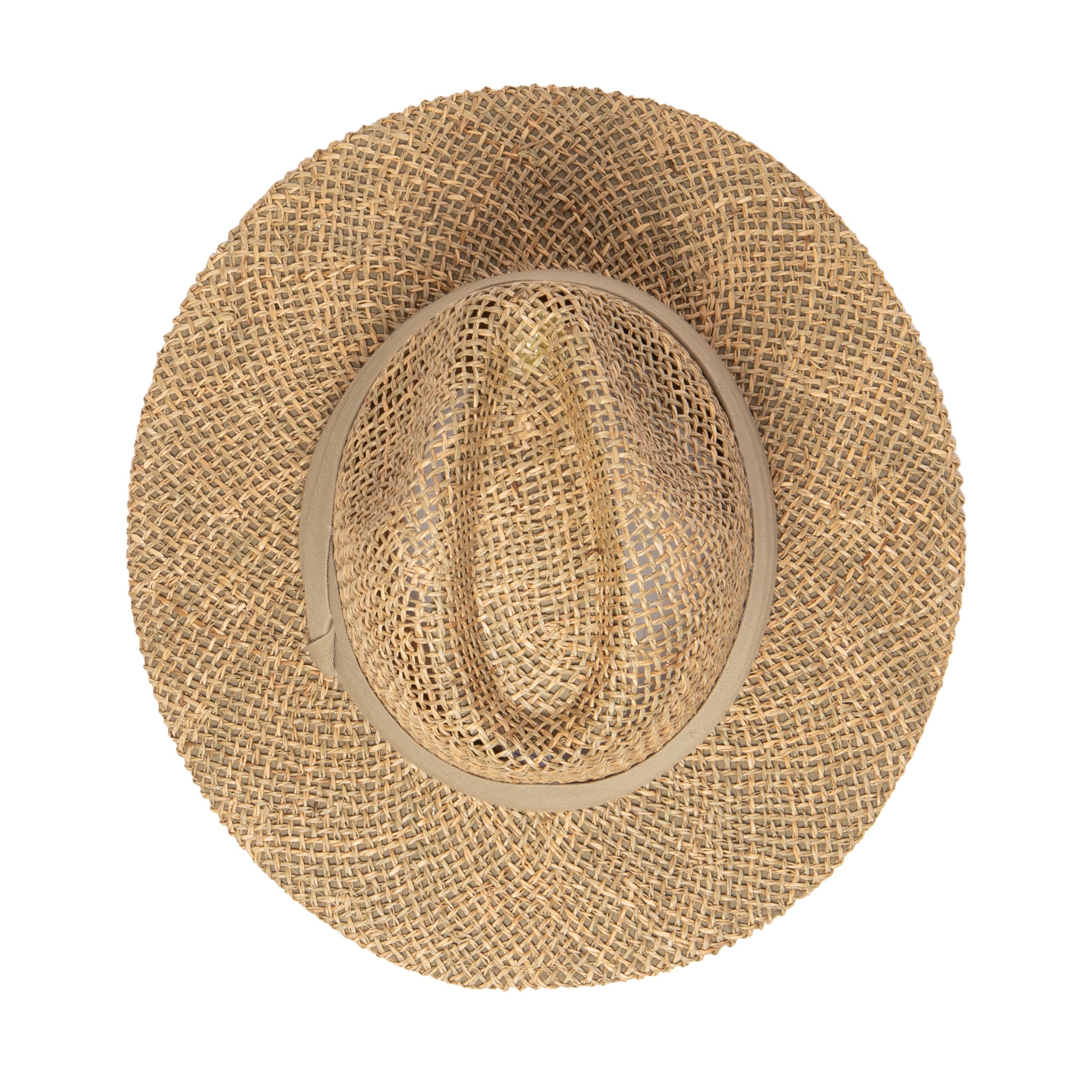 Stylish Men's Rush Straw Wide Brim Fedora Hat - Summer Outdoor Sun Protection for Beach, Garden & Casual Wear