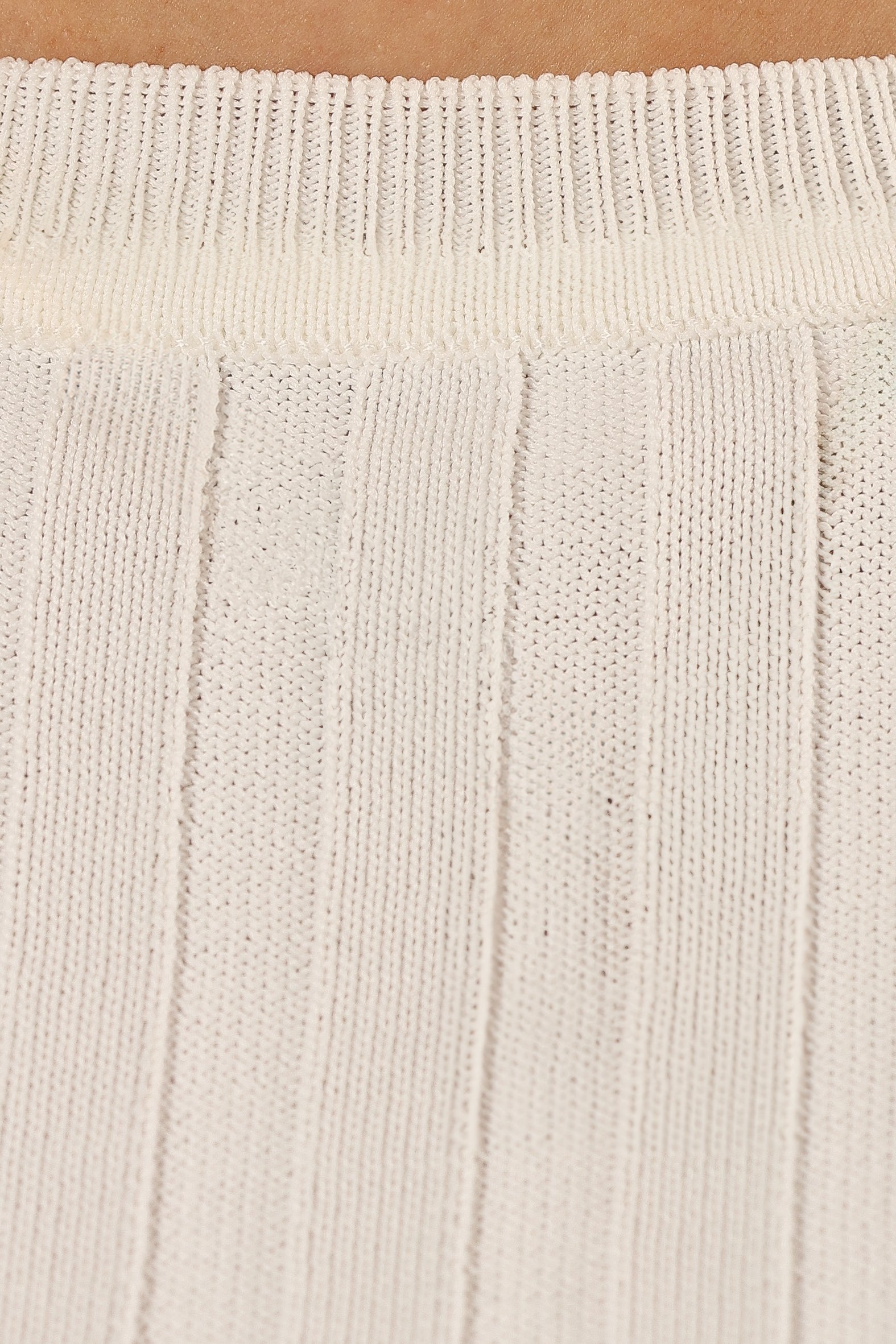 Aneesa Women's Wide Rib Knit Top - Soft Stretch Casual T-Shirt in White | Perfect for Everyday Wear, Layering & Office Outfits