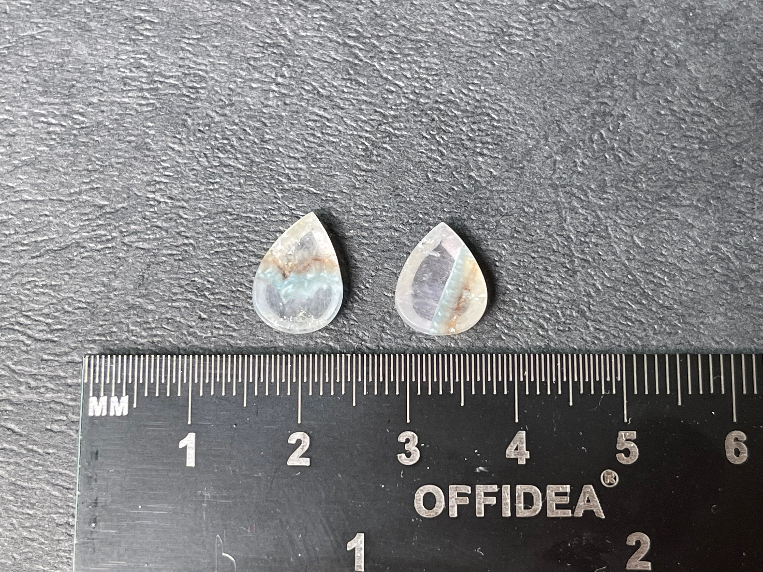 GILALITE Cabochons | Medusa Paraiba Quartz Striped Teardrop Gemstones for Jewelry Making (43822) – Perfect for Necklaces, Earrings & DIY Craft Projects