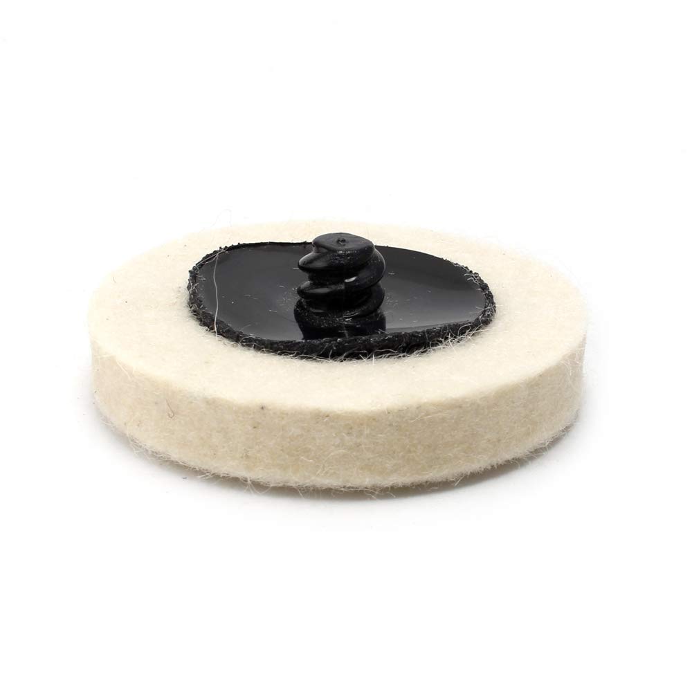 30Pcs 2 Inch Wool Quick Change Buffing Pads with 1/4