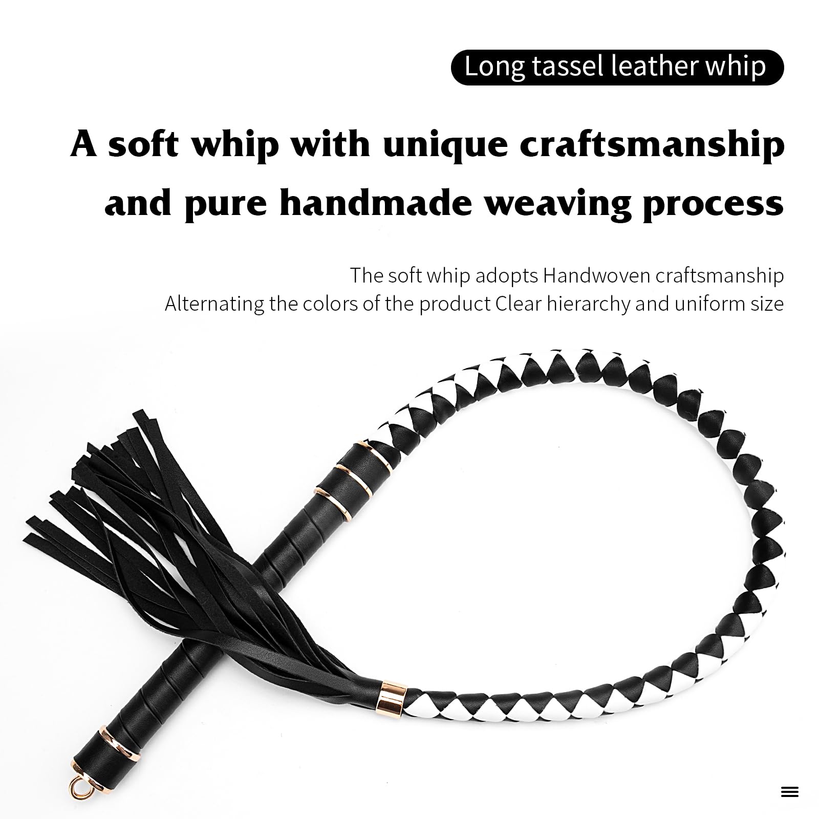 Premium SM Leather Restraint Bondage Set for Couples - BDSM Role Play Kit with Training Whip & Teaser for Spanking, Flirting & Sensual Play - Perfect for Bedroom Bondage, Adult Games & Kinky Couples Night