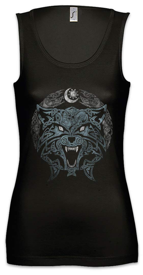 Celtic Tribal Wolf Women's Tank Top - Breathable Workout Shirt for Gym, Yoga & Fitness Training | Urban Streetwear & Casual Summer Wear