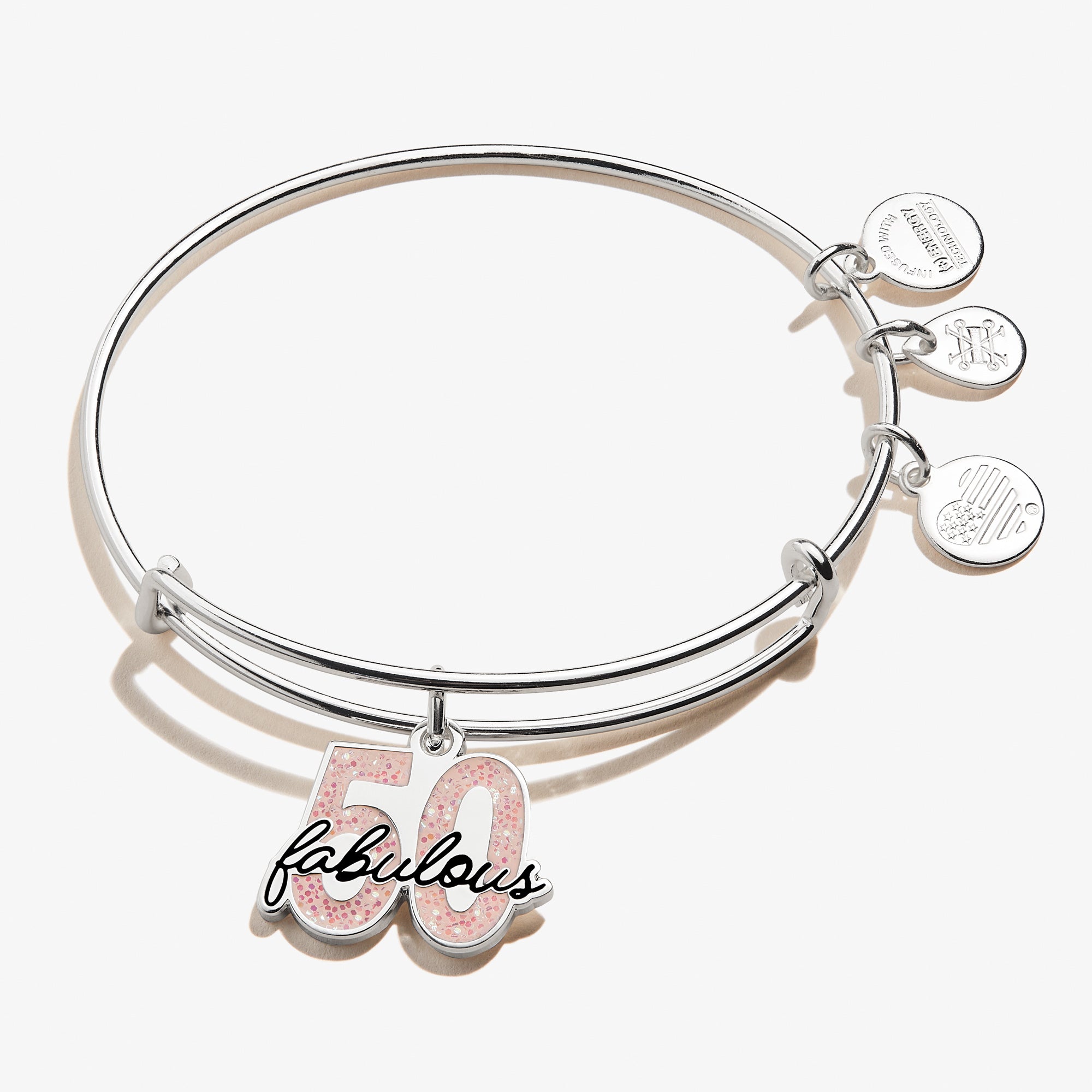 Fabulous 50' Charm Bangle - Elegant Adjustable Bracelet for Women | Perfect for Birthday Gifts, Anniversary Celebrations & Special Occasions