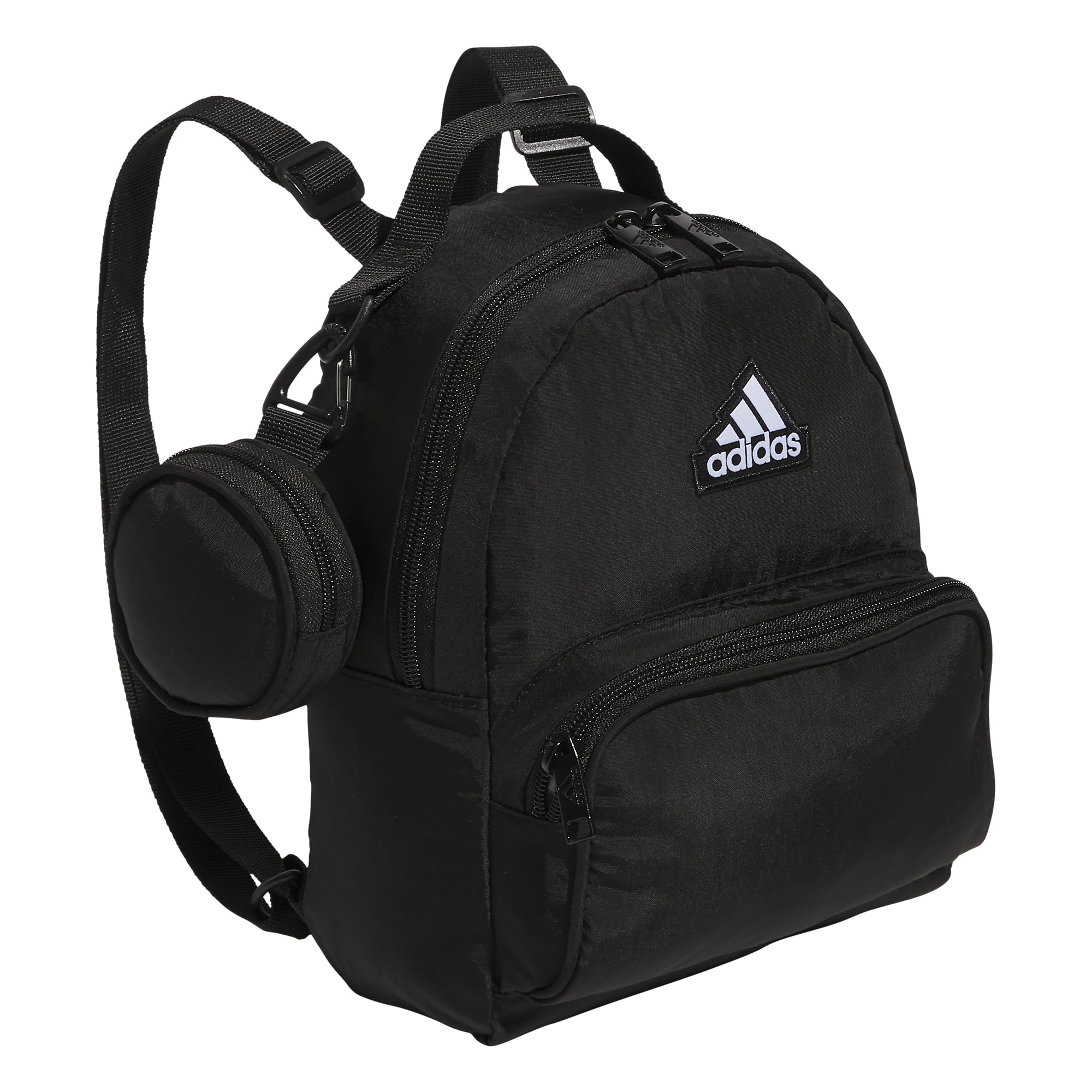 Adidas Mini Backpack for Women & Men - Lightweight Small Backpack for Travel, Festivals, School & Daily Use - Black & White One Size Unisex Daypack