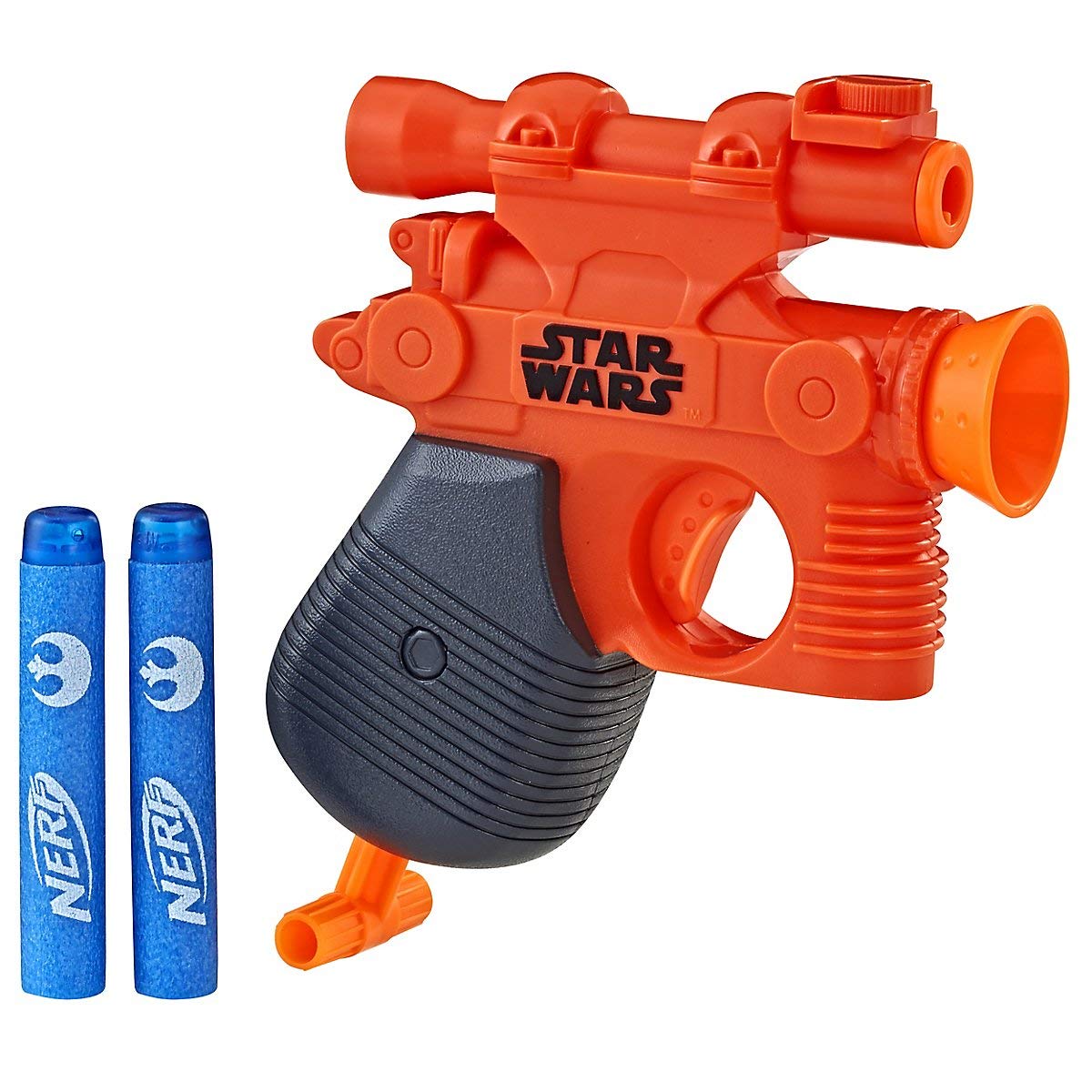 Hasbro Nerf MicroShots Star Wars Han Solo Mini Dart Blaster Toy for Kids - Compact Foam Blaster for Office Battles, Indoor Play & Nerf Wars (Unisex)
