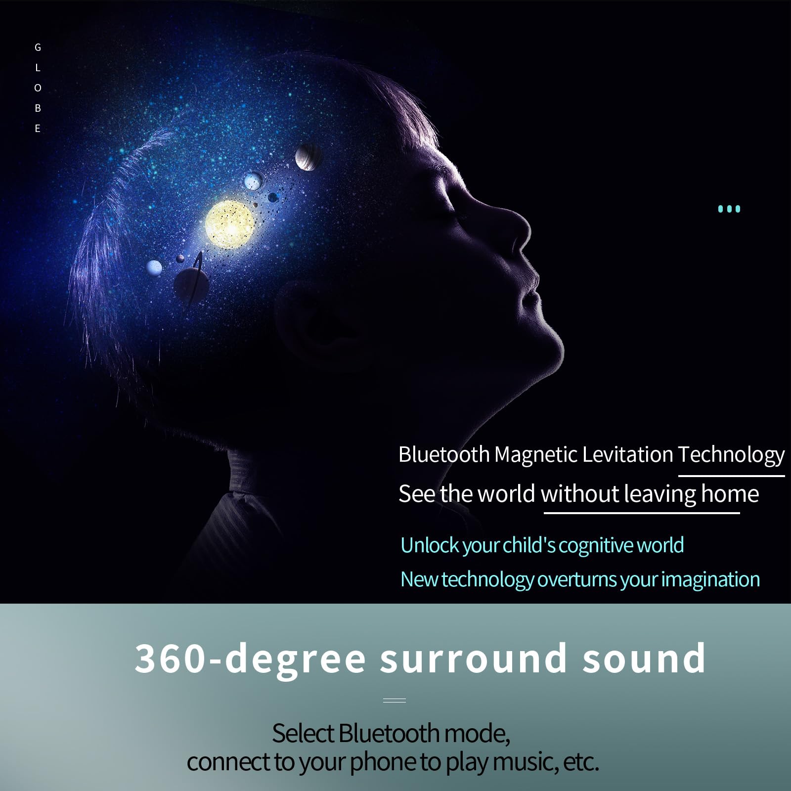 Floating Bluetooth Speaker & Constellation Globe Lamp - Magnetic Levitation Desk Decor for Office, Kids Learning & Unique Tech Gifts | Cool Gadget for Teens, Men & Bosses | Perfect for Home Decor, Study Room & Workspace