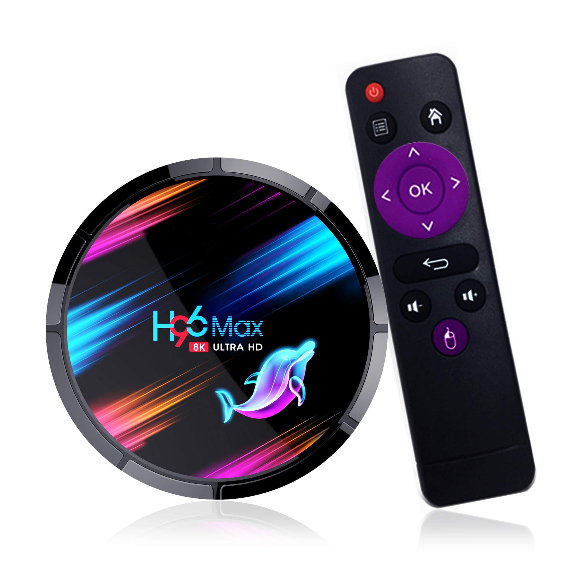 Android TV Box 9.0 Smart Streaming Device - S905X3 Quad-Core 4GB RAM 128GB ROM, Dual-Band WiFi (2.4G/5.8G), Bluetooth 4.1, Ethernet LAN, 8K 3D Video Support - Perfect for Netflix, Hulu, YouTube & Home Entertainment