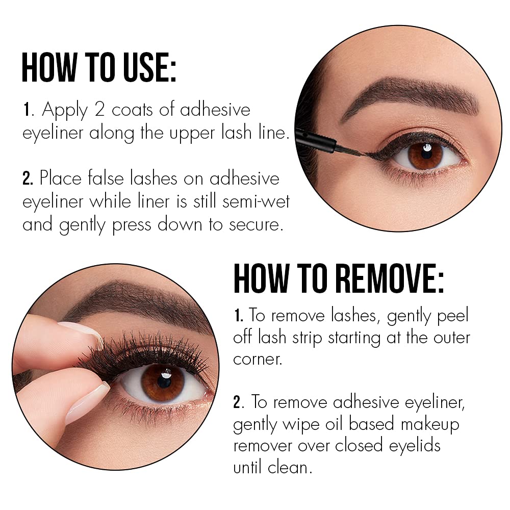 DUO Line IT Lash IT Black - 2-in-1 Eyeliner & Lash Adhesive for Waterproof Smudge-Proof Makeup | Perfect for Daily Wear, Special Occasions & Professional Use