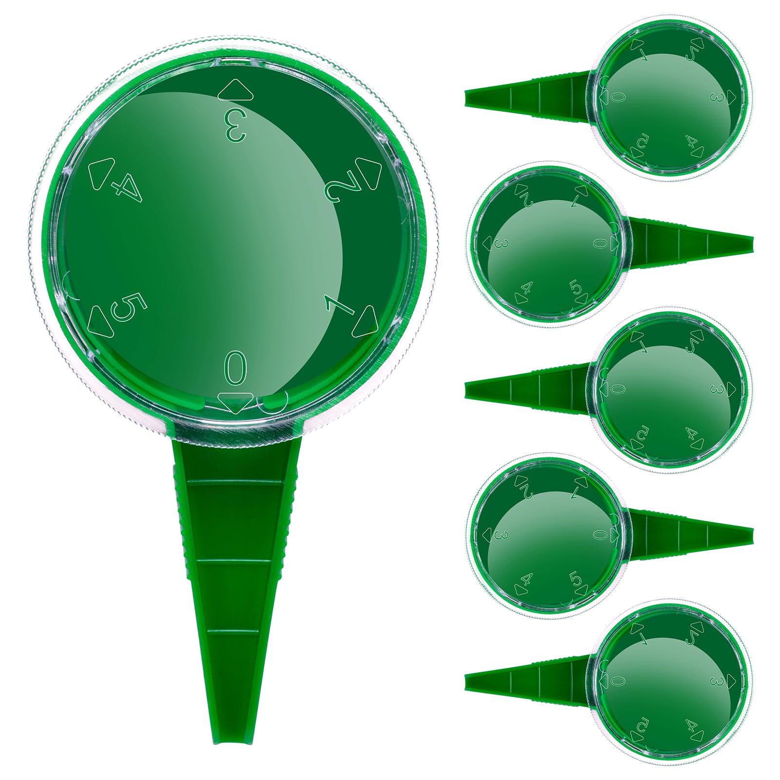 Coolrunner 6 Pack Seed Dispenser Tool - Adjustable 5 Dial Settings for Precise Planting | Plastic Seed Spreader for Flowers, Vegetables & Lawn | Perfect for Home Gardening, Farm Use & Landscaping