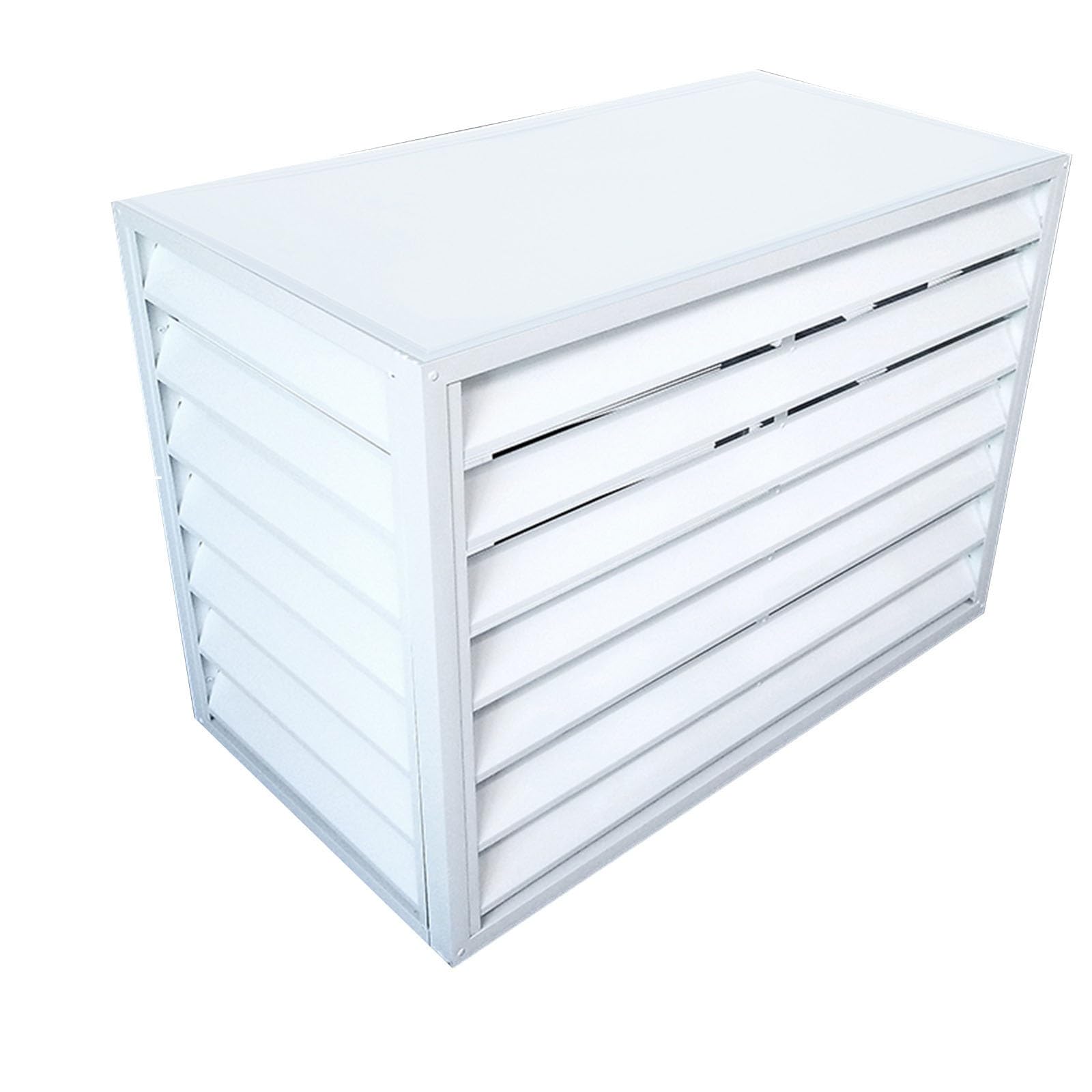 Aluminum Air Conditioner & Heat Pump Cover for Outdoor Units – Durable Mini Split AC Cover with Noise Reduction & Shelf Plant Stand – Perfect for Protecting Outdoor HVAC Systems in All Seasons