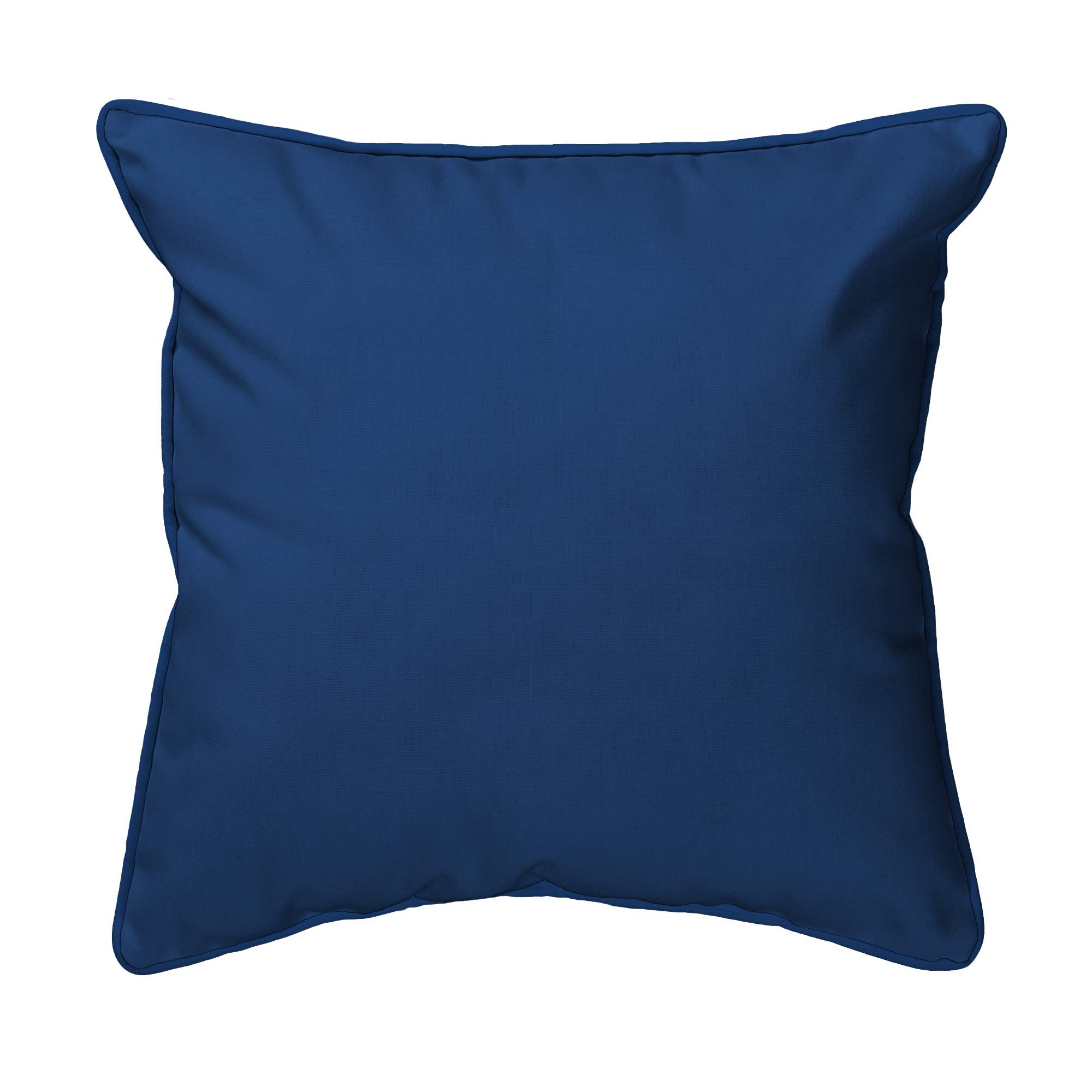 Betsy Drake Coral Sand Dollar Blue Decorative Throw Pillow 22x22 Inches - Soft Coastal Home Decor for Living Room, Bedroom, or Beach House