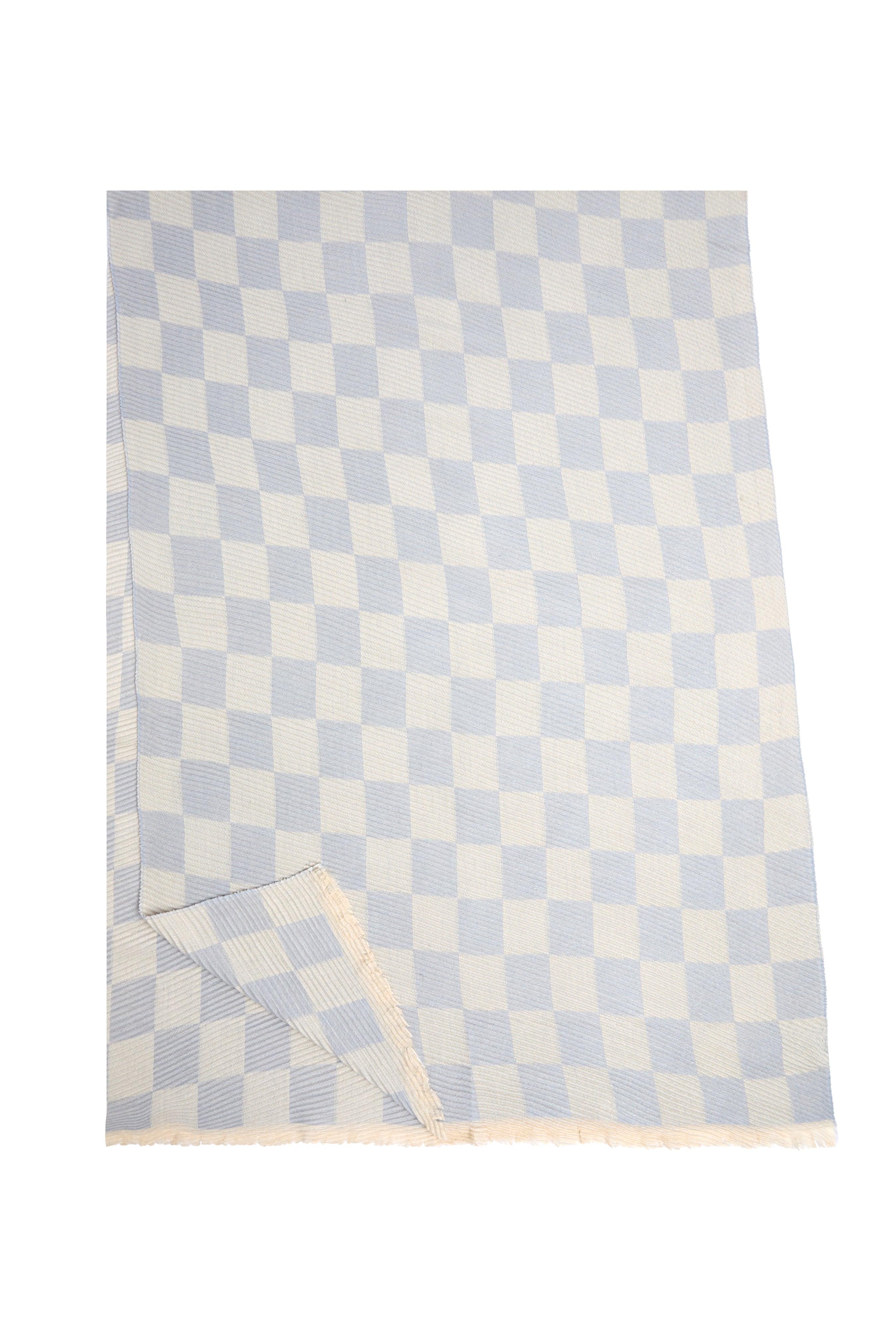 Crinkled Checkered Scarf - Soft Plaid Fashion Scarf for Women & Men - Perfect for Fall, Winter & Holiday Outfits
