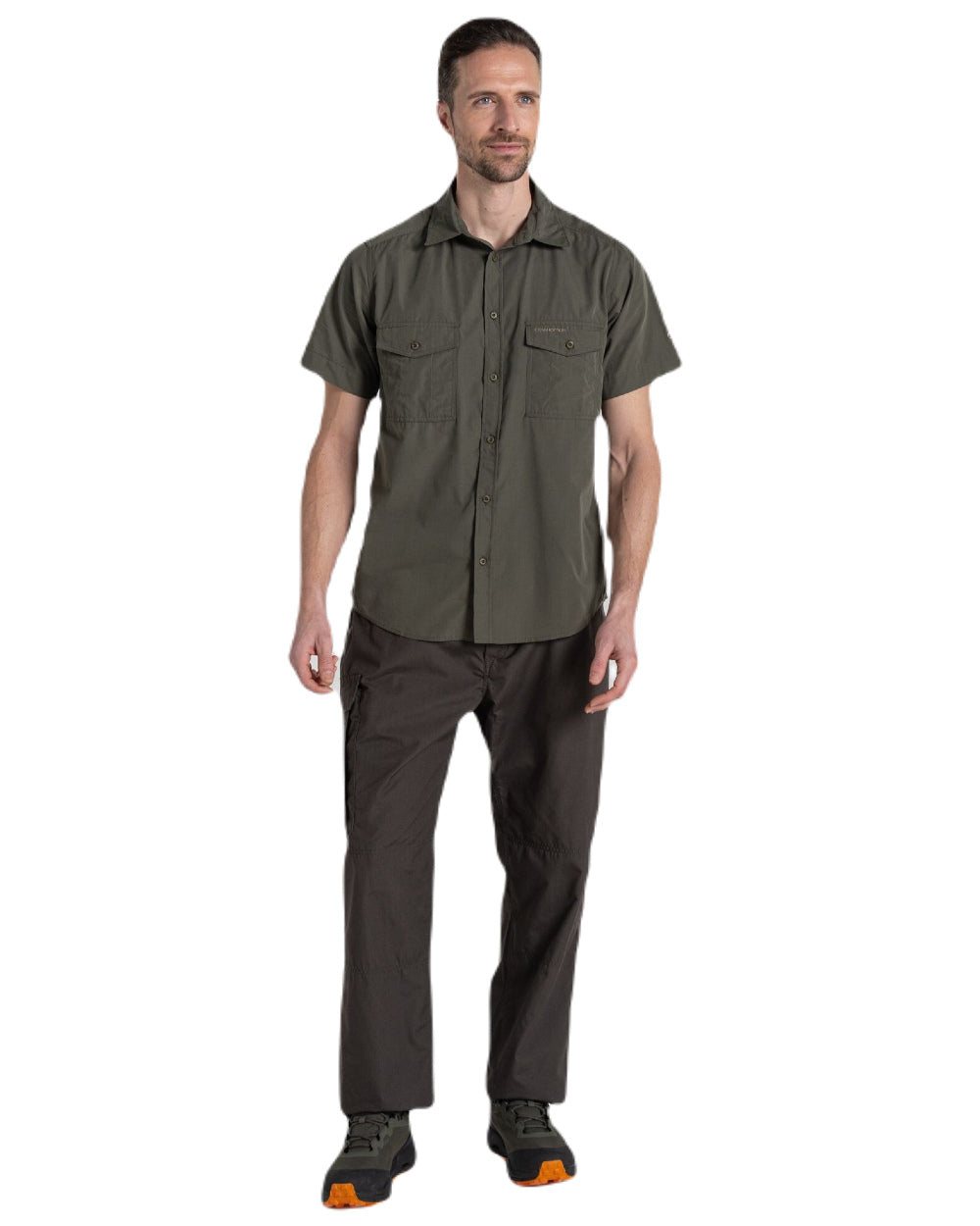 Craghoppers Men's Kiwi Short Sleeve Shirt - Lightweight Quick-Dry Travel & Outdoor Shirt for Hiking, Camping, and Summer Adventures