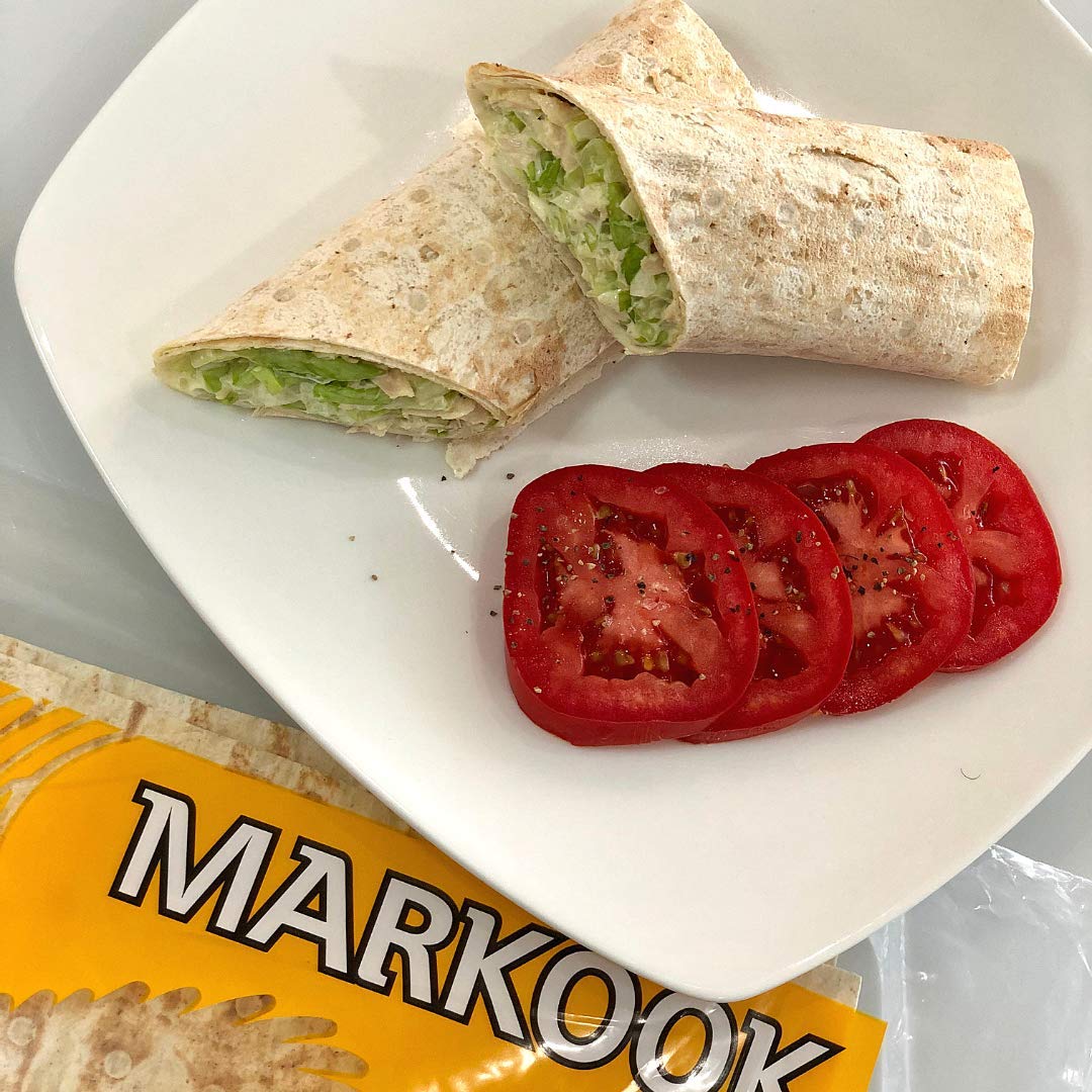 Markook Lavash Thinnest Flat Bread - 4-Pack (48 Count) | 9x12 Inch Soft Middle Eastern Bread for Wraps, Sandwiches & Dips | Authentic by Breadmasters | Perfect for Picnics, Parties & Quick Meals