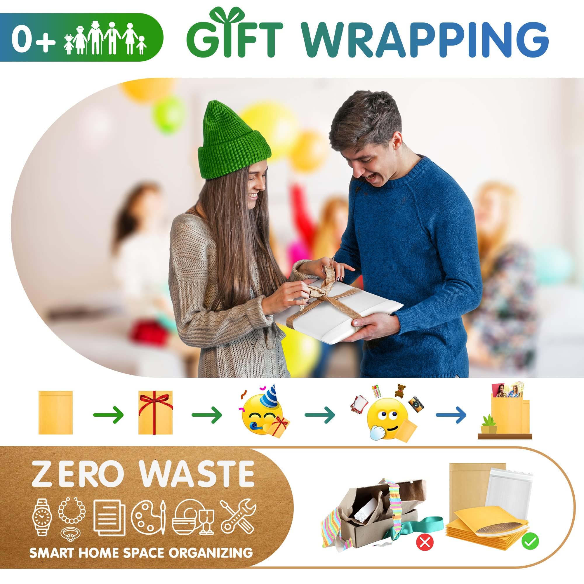 650 Pack 6.5 x 9 Inches White Kraft Bubble Mailer Envelopes - Self Seal, Waterproof & Tear-Resistant Padded Mailing Envelopes for Ecommerce, Shipping, Packaging (Sturdy Paper Mailers for Small Business & Online Sellers)