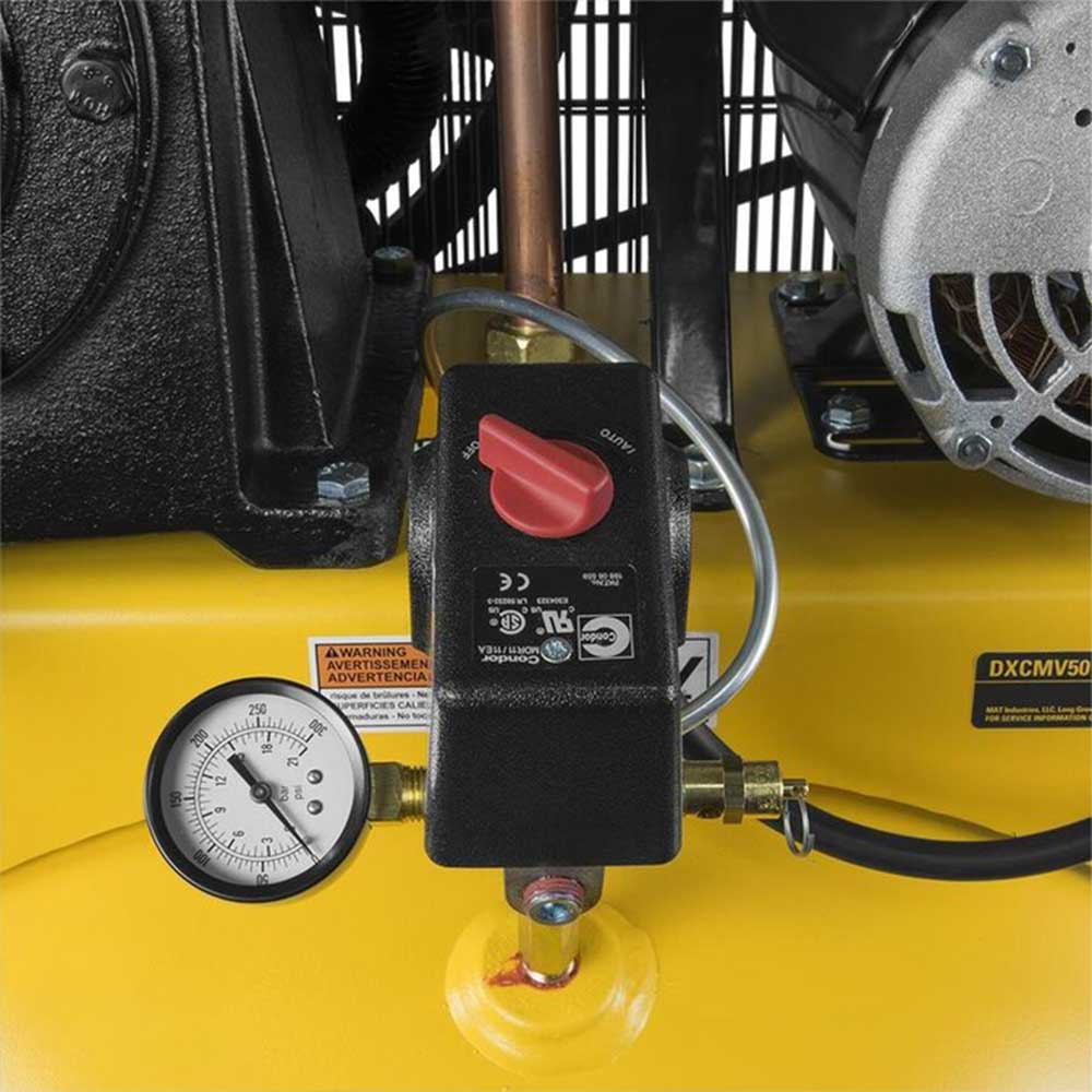 DeWALT DXCMV5076055 60 Gallon 175 PSI Stationary Electric Air Compressor - Heavy Duty Industrial Air Tool for Construction, Woodworking & Automotive Repair
