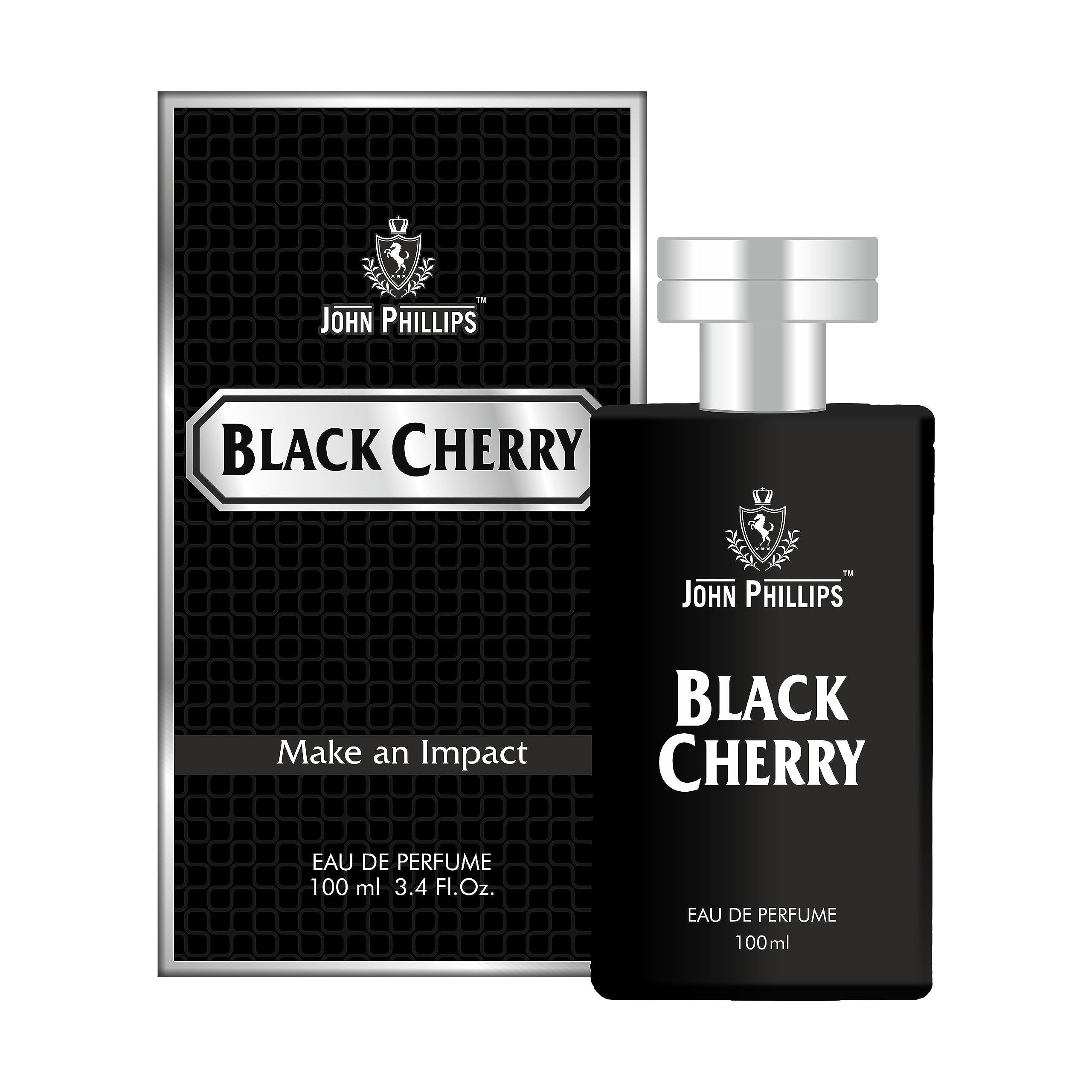 John Phillips™ Blackcherry & Black Eau De Toilette for Men - 100ml + 50ml Set | Premium French Fragrance for Date Night, Office & Special Occasions
