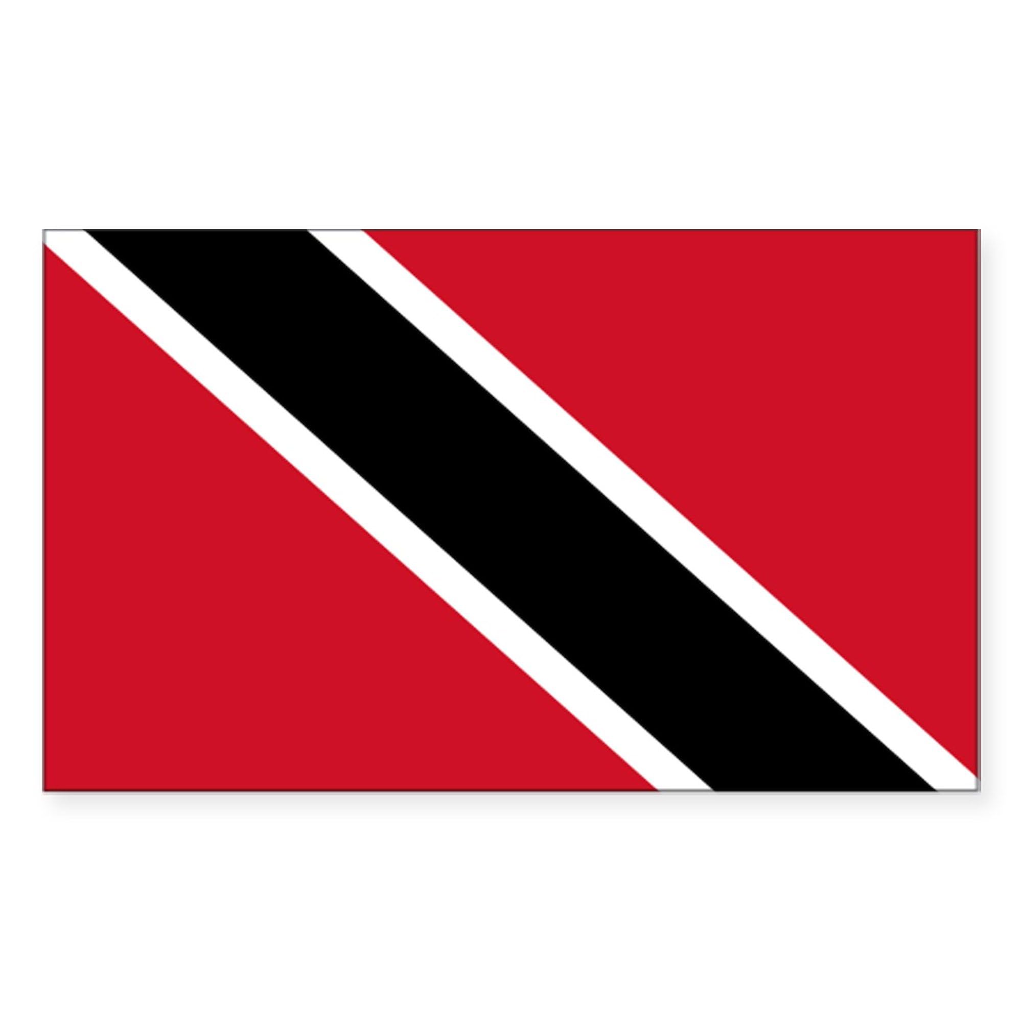 Flag of Trinidad and Tobago Rectangle Sticker - Durable Bumper Sticker & Car Decal for Cars, Laptops, Windows - Show National Pride Anywhere
