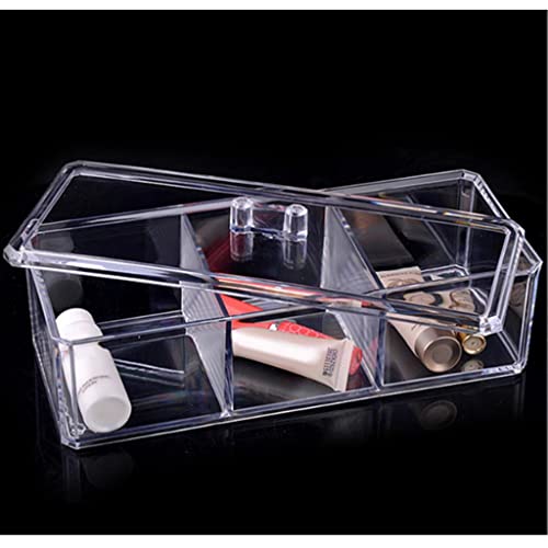 Clear Acrylic Storage Organizer Case with Lid - Perfect for Makeup, Cosmetics, Jewelry & Watch Organization | Great for Vanity, Bathroom & Travel Use