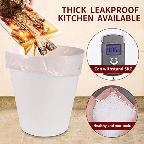 SWIHELP 4 Gallon / 15 Liter Small Trash Bags - Strong Colorful Garbage Bags for Office, Kitchen, Bedroom Waste Bins - 120 Count Portable Wastebasket Liners - Perfect for Home, Office & Travel Use